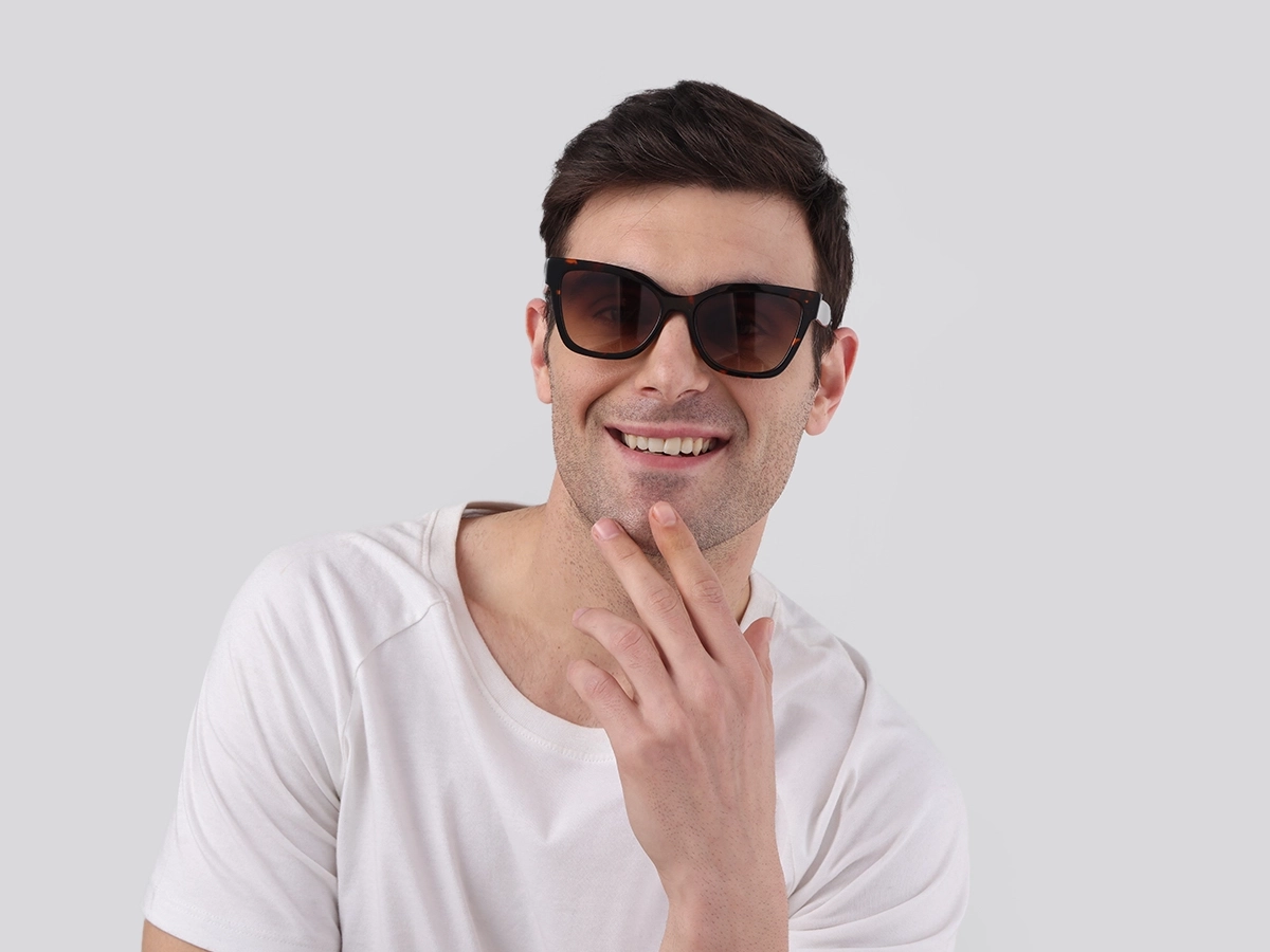Honey Tortoise Square Sunglasses-41