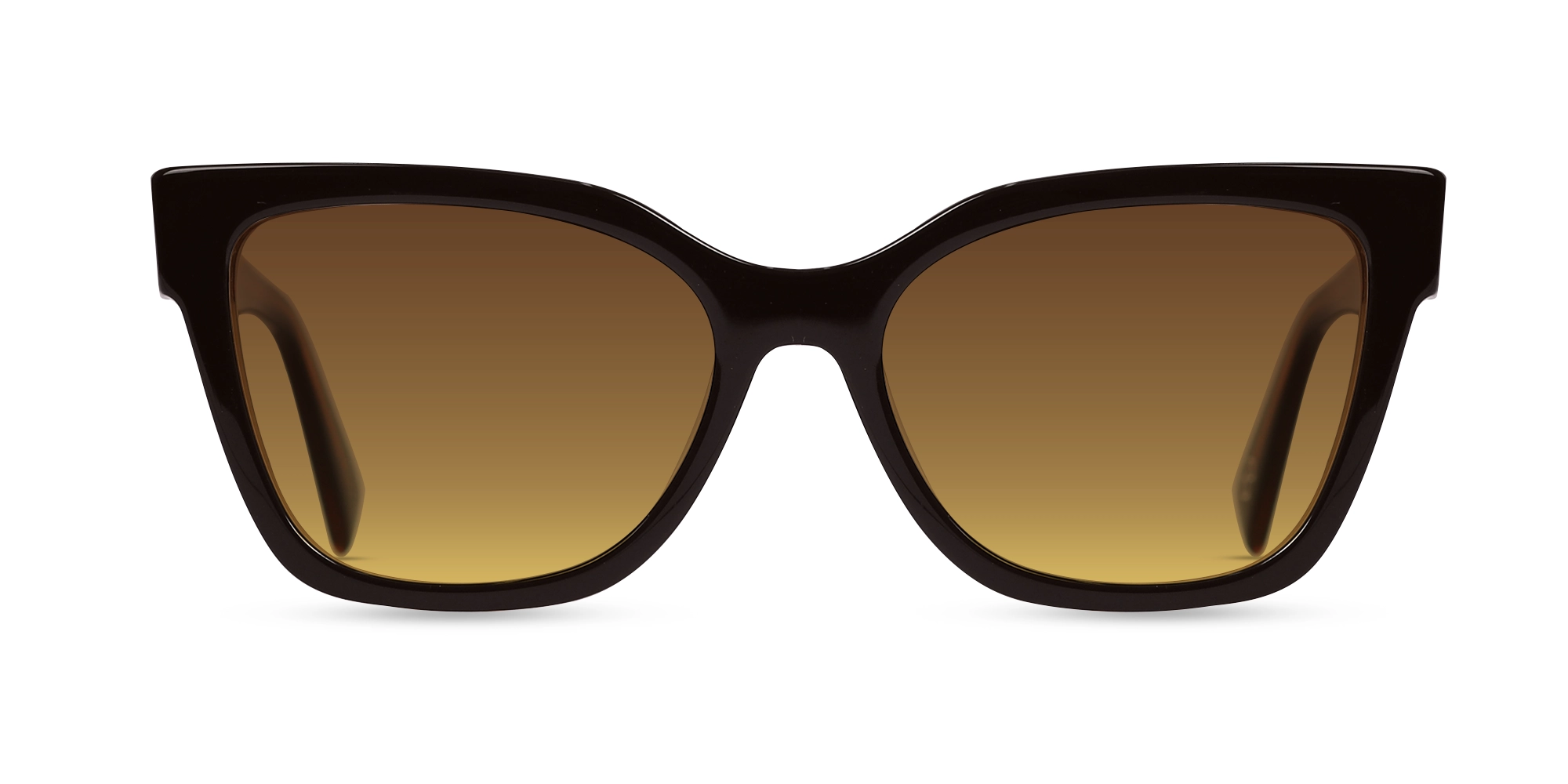 Black & Ochre Square Full Rim Sunglasses-1
