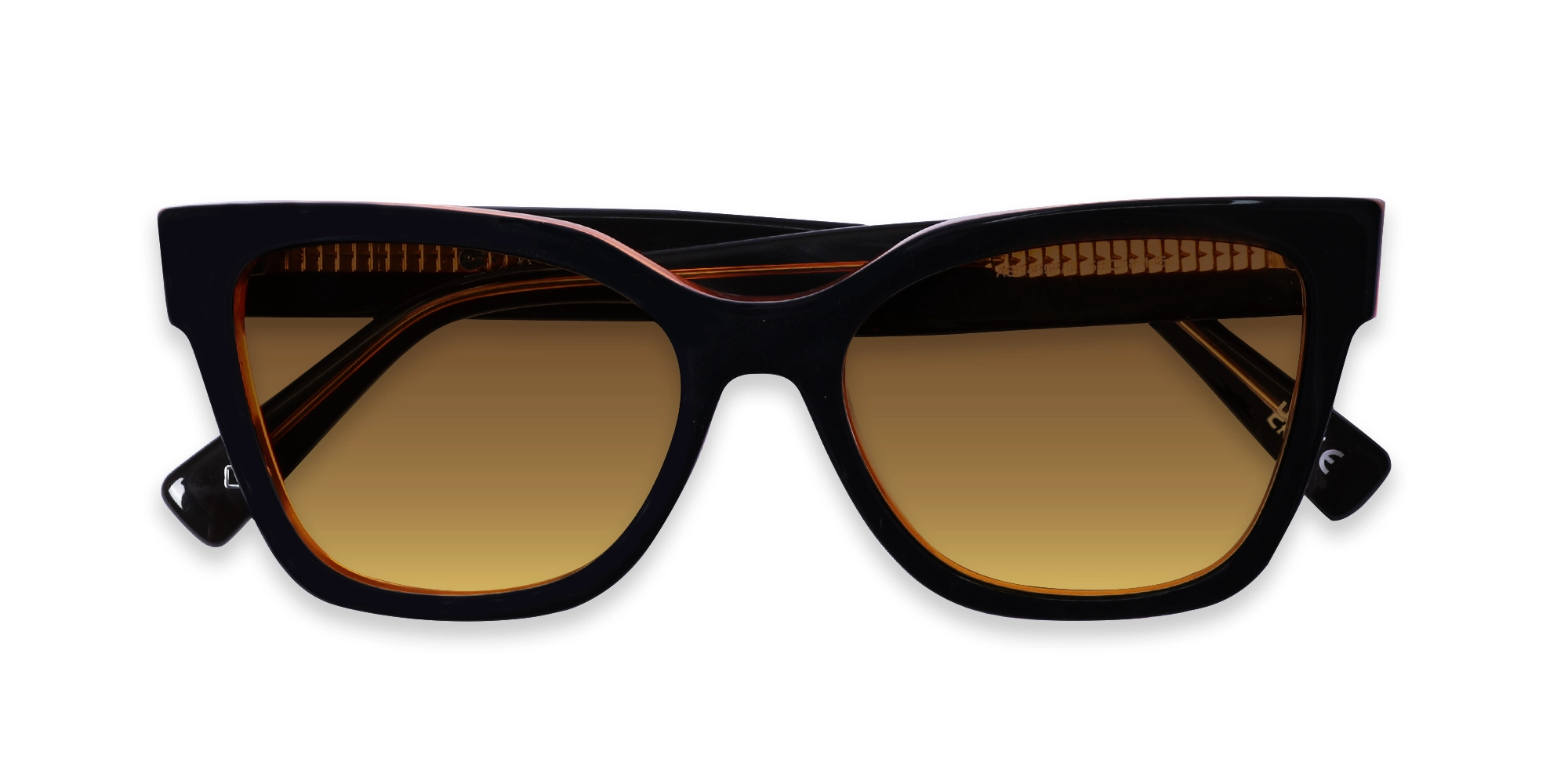 Black & Ochre Square Full Rim Sunglasses-6