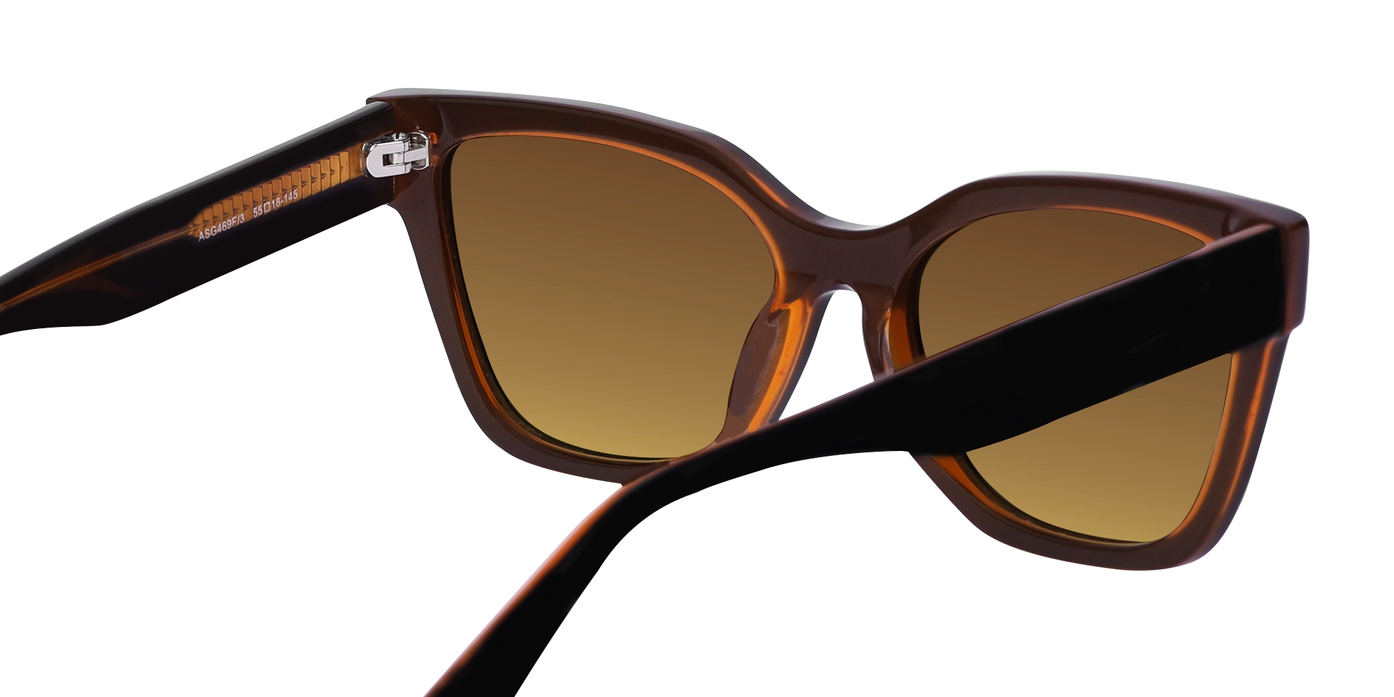 Black & Ochre Square Full Rim Sunglasses-5