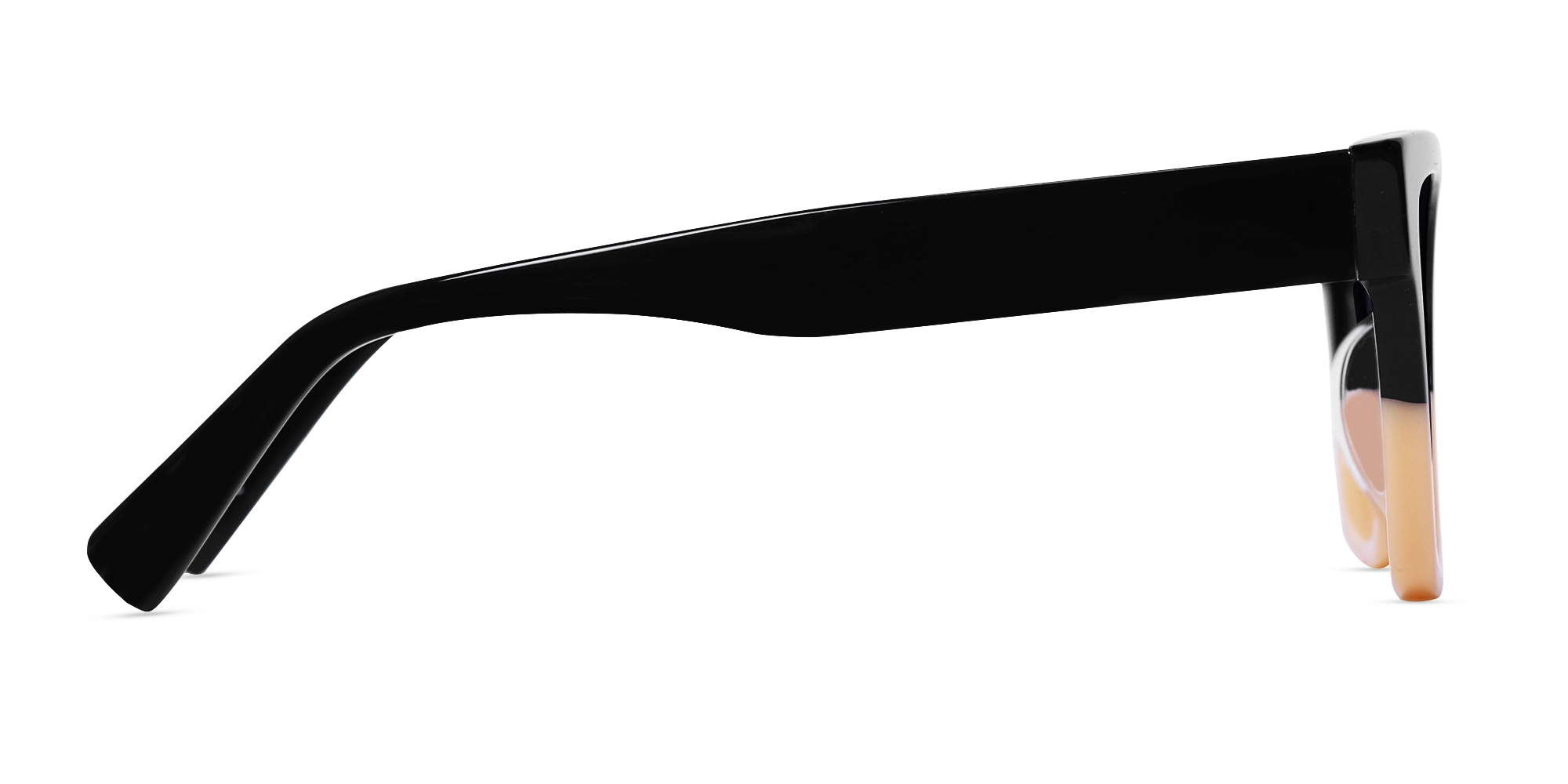 Black & Beige Square Sunglasses-4