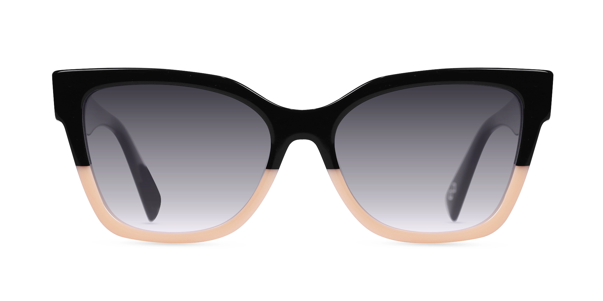 Black & Beige Square Sunglasses-1