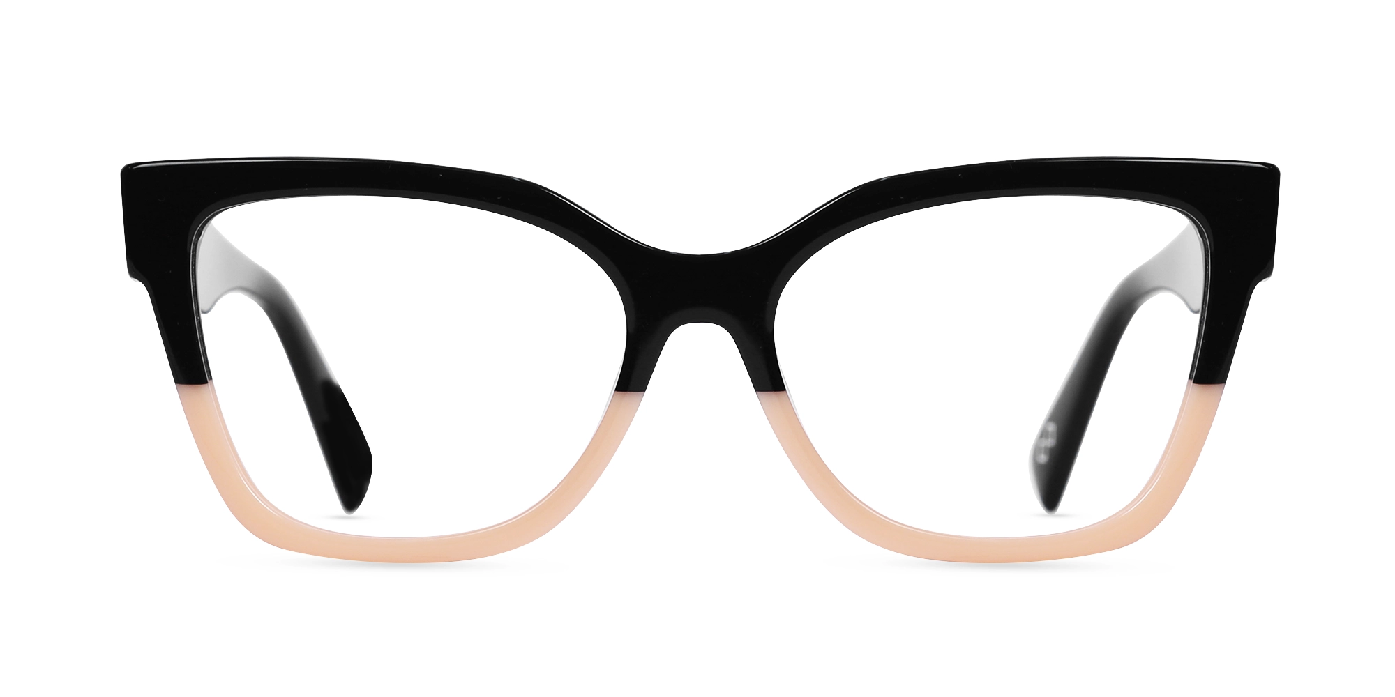 Black & Beige Acetate Square Glasses-1 Black & Beige Acetate Square Glasses-1