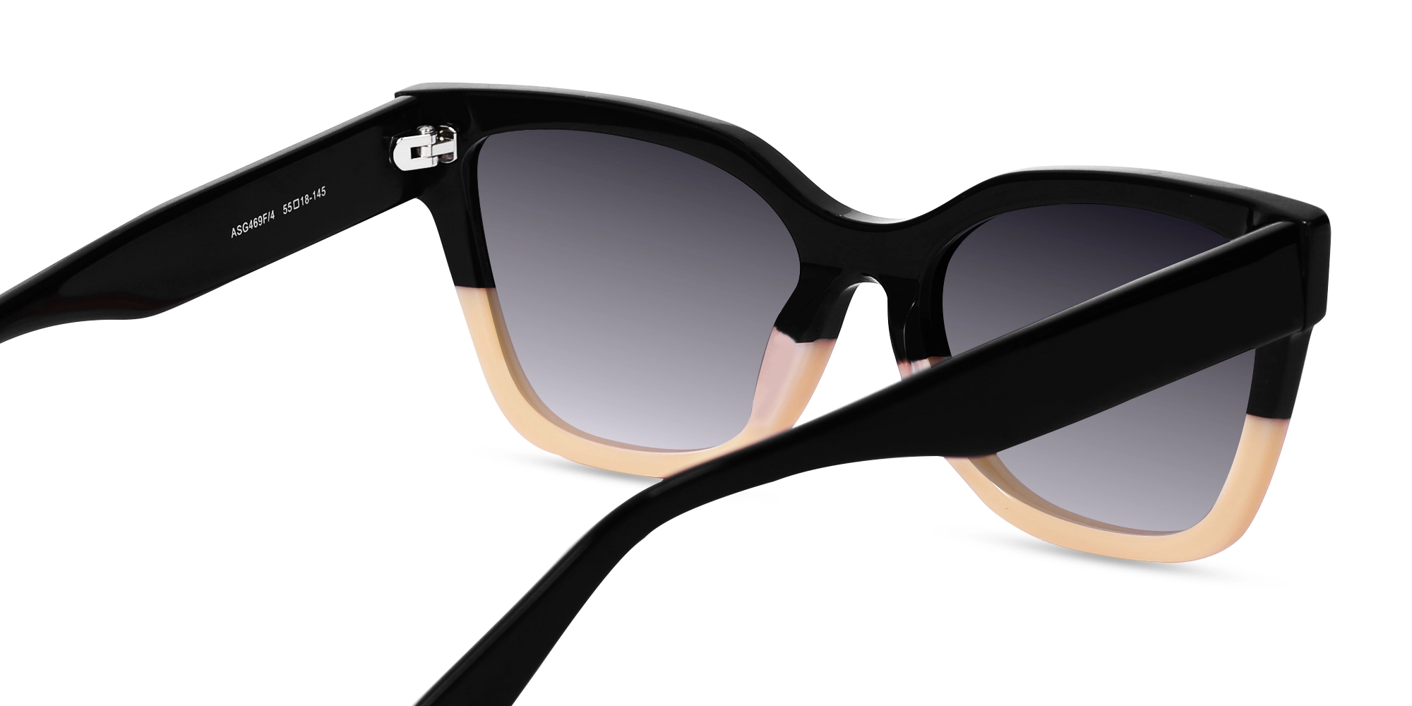 Black & Beige Square Sunglasses-5