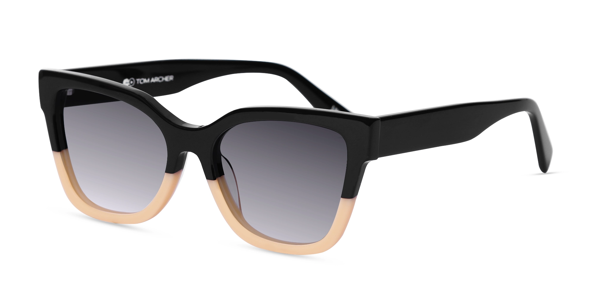 Black & Beige Square Sunglasses-3