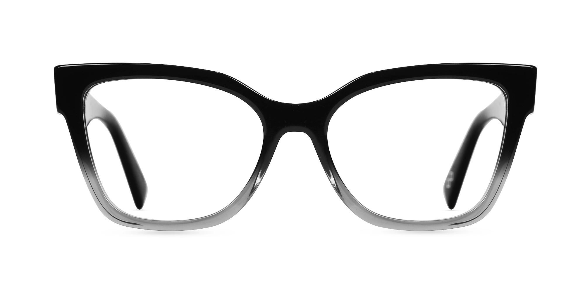 Black & Grey Ombre Full-Rim Glasses-1