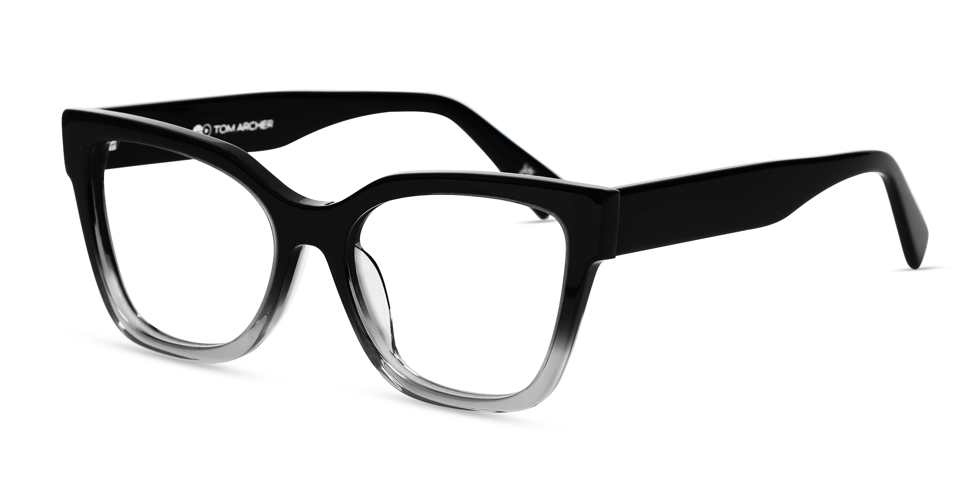 Black & Grey Ombre Full-Rim Glasses-3