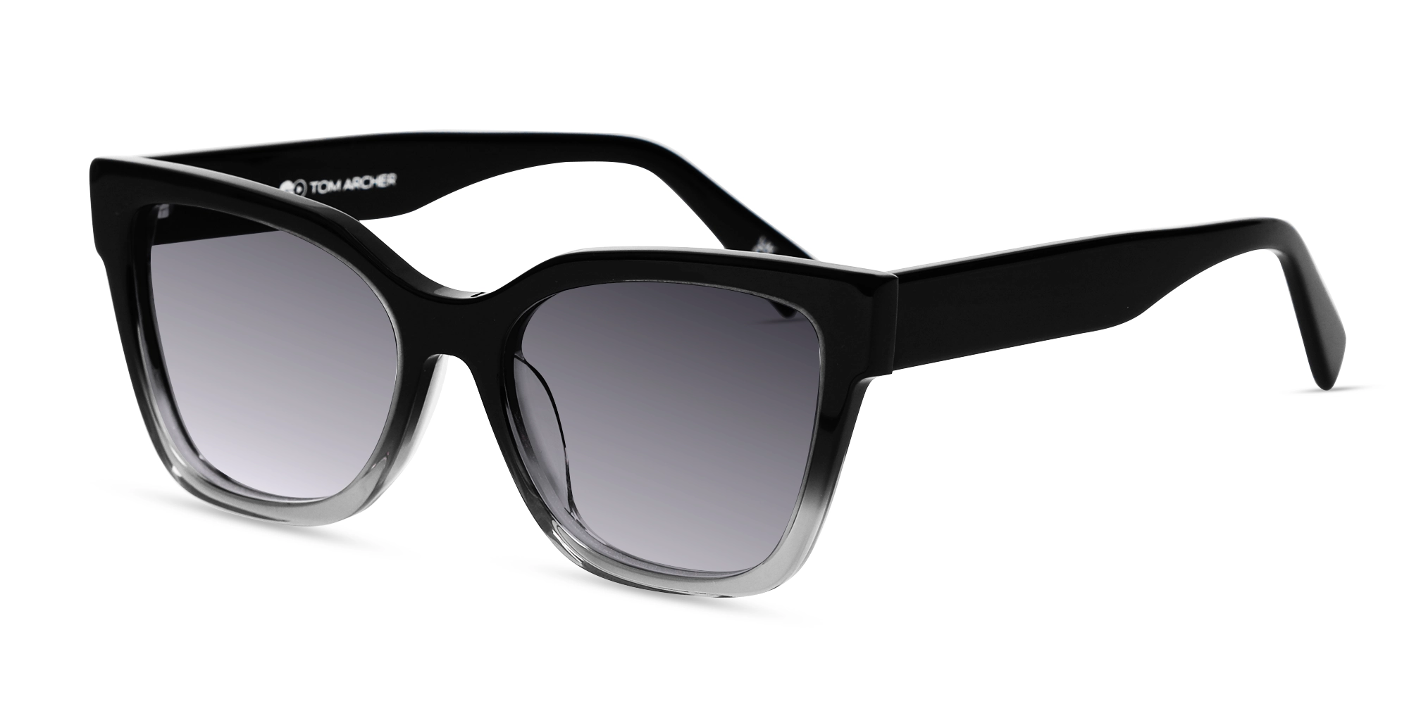 Black & Grey Ombre Acetate Sunglasses-3