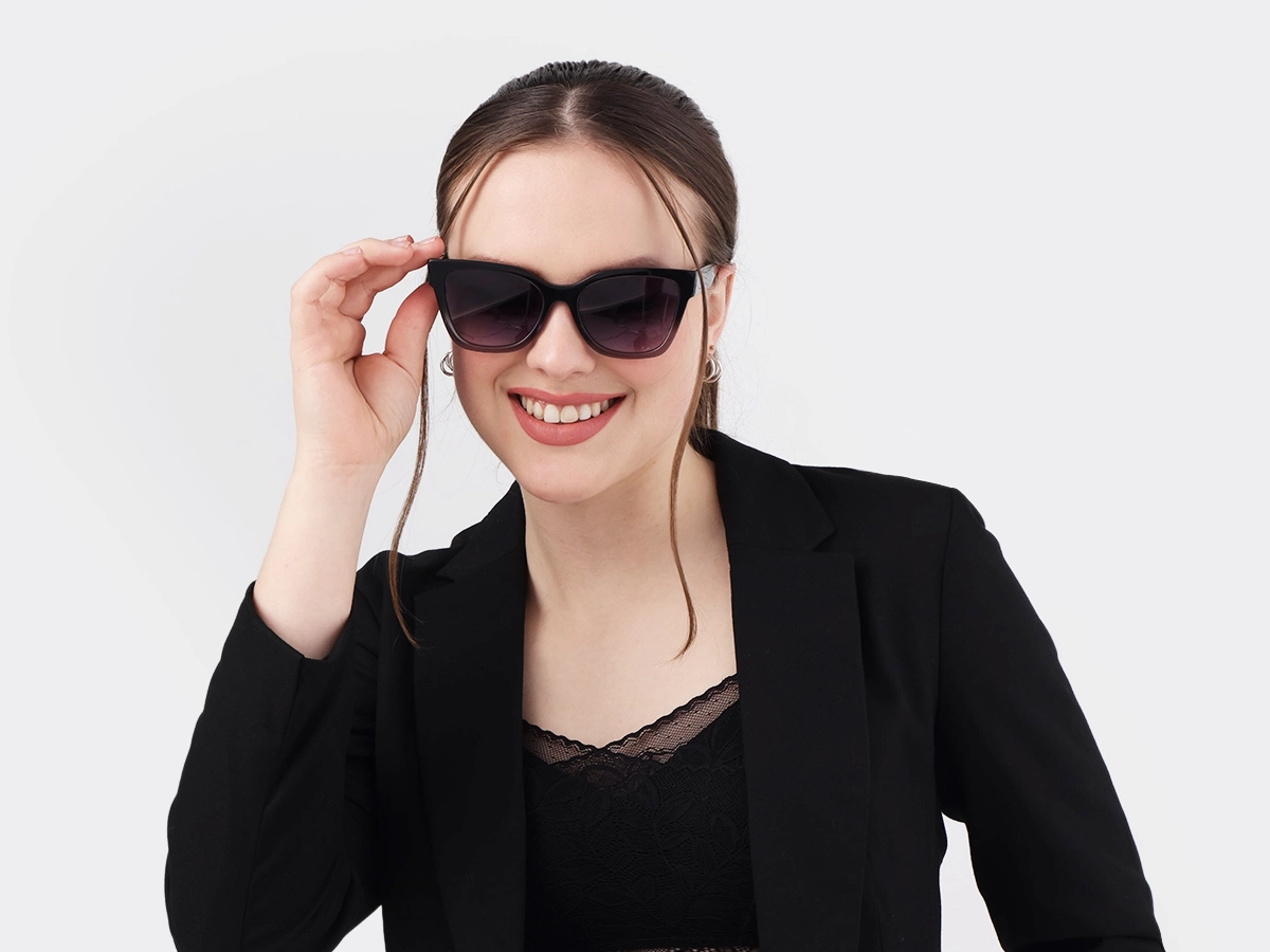 Black & Grey Ombre Acetate Sunglasses51