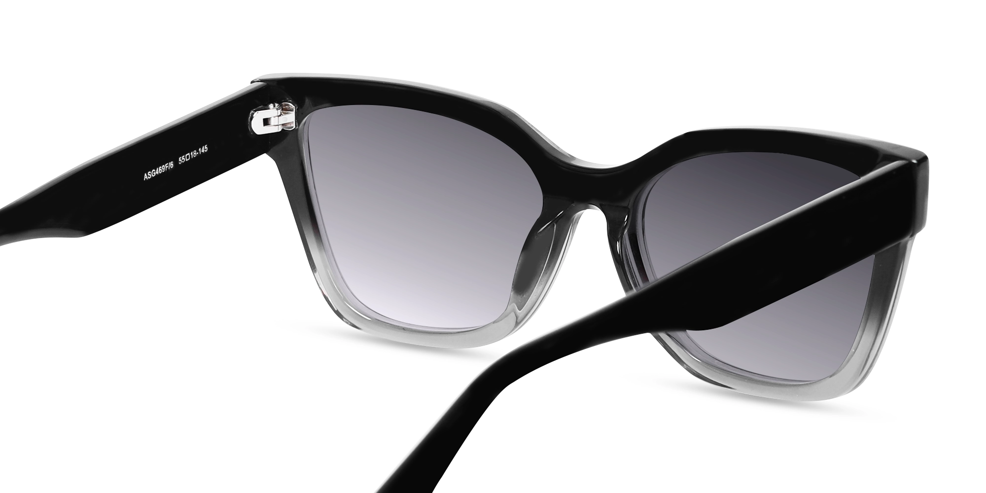 Black & Grey Ombre Acetate Sunglasses-5