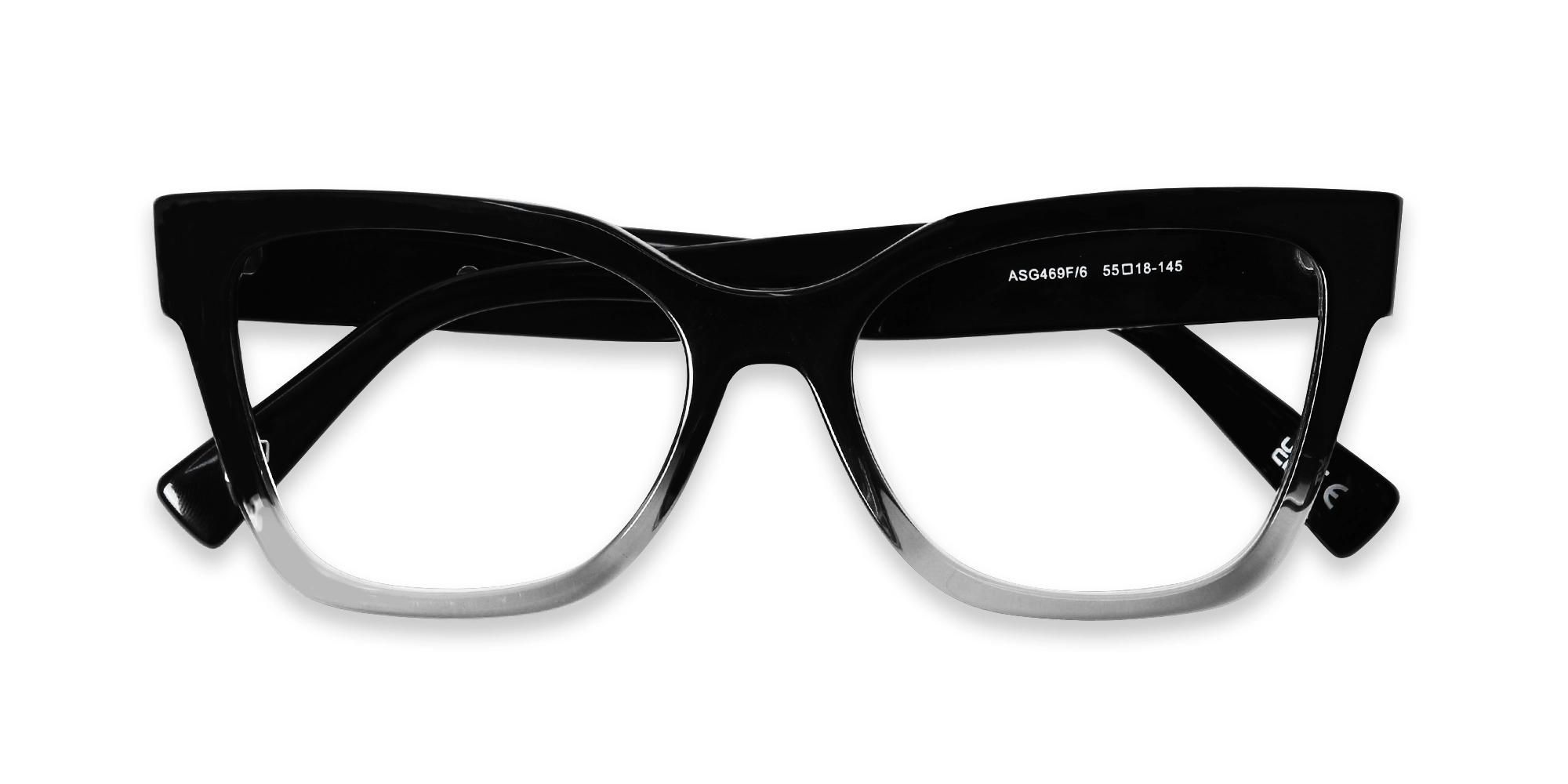 Black & Grey Ombre Full-Rim Glasses-6