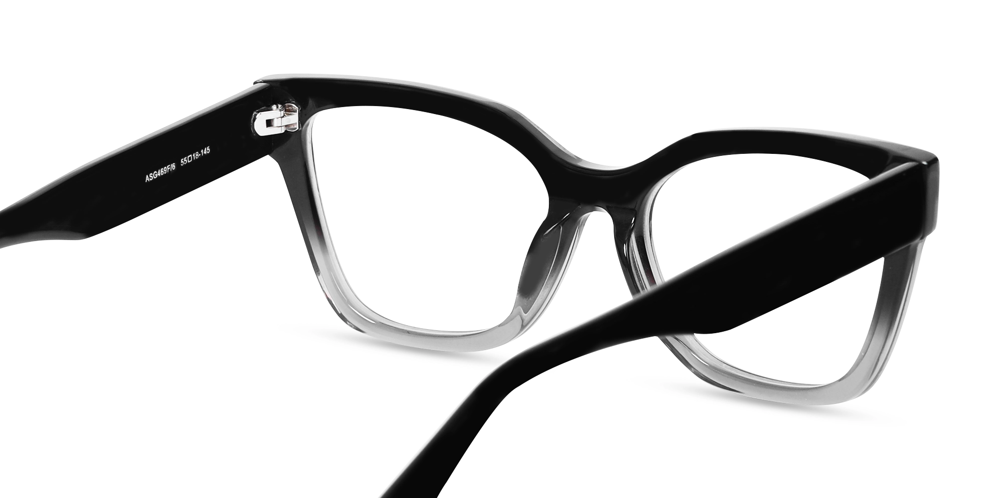 Black & Grey Ombre Full-Rim Glasses-5