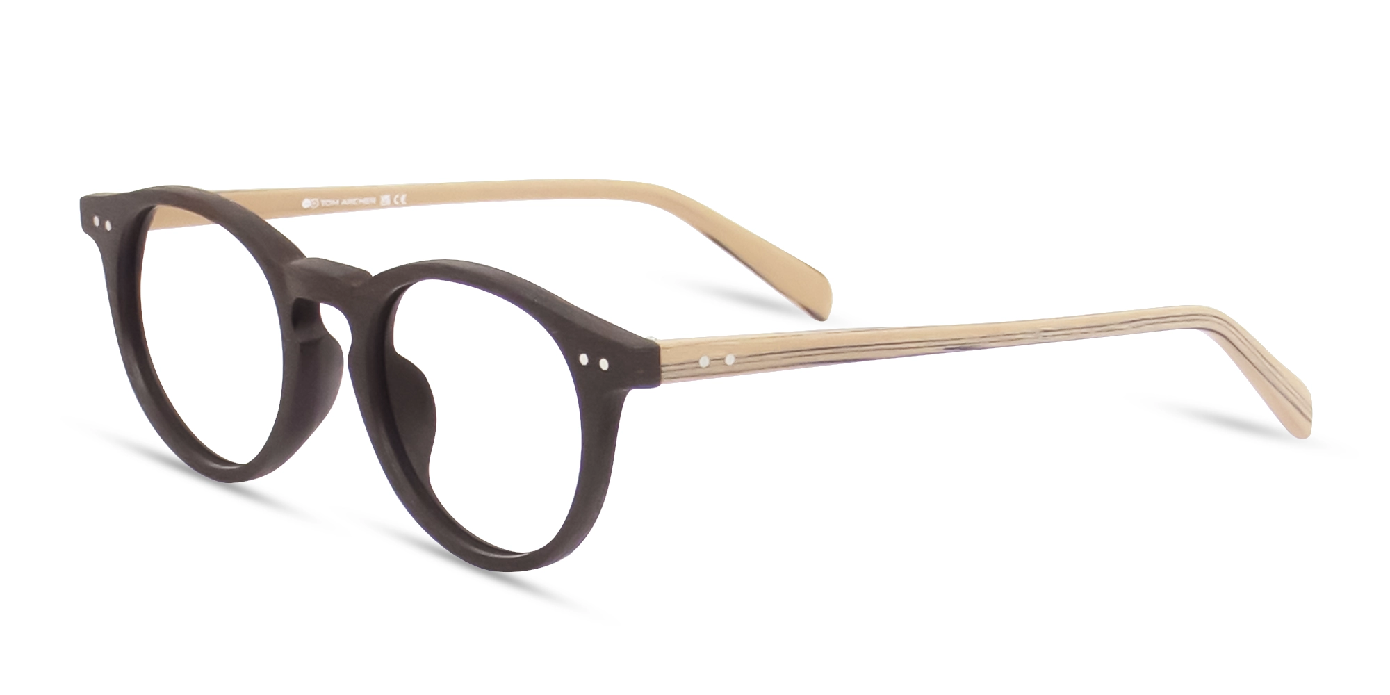 Oval Wooden Keyhole Bridge Glasses 3