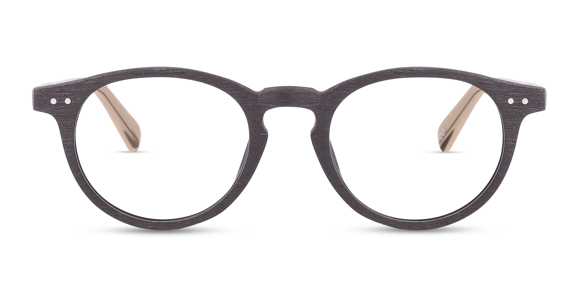 Oval Wooden Keyhole Bridge Glasses 1