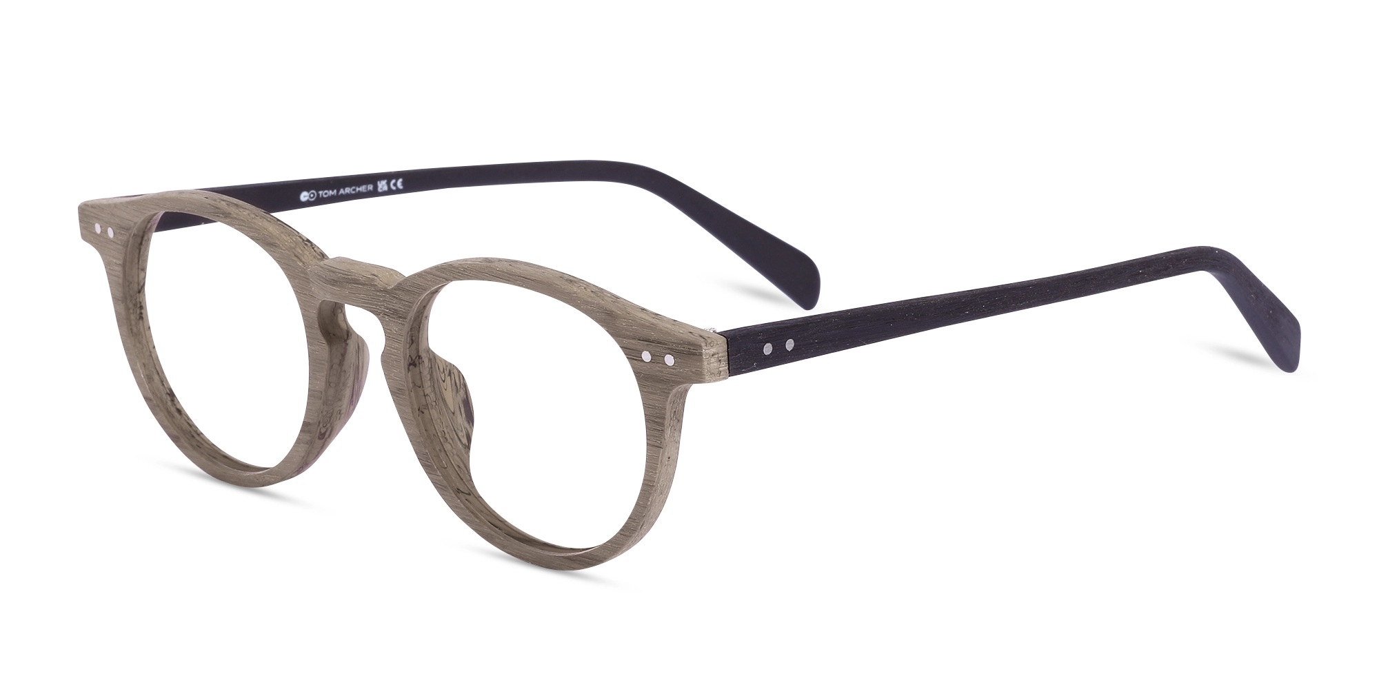 Natural Wood Oval Frame Eyeglasses 3 Natural Wood Oval Frame Eyeglasses 3