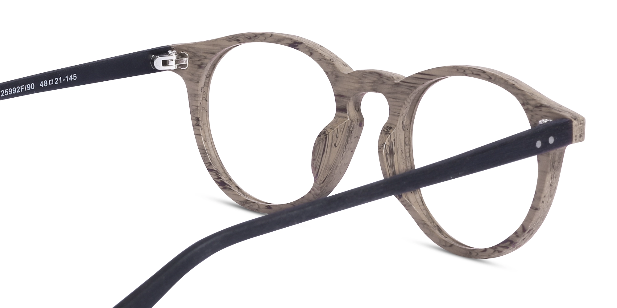 Natural Wood Oval Frame Eyeglasses 5