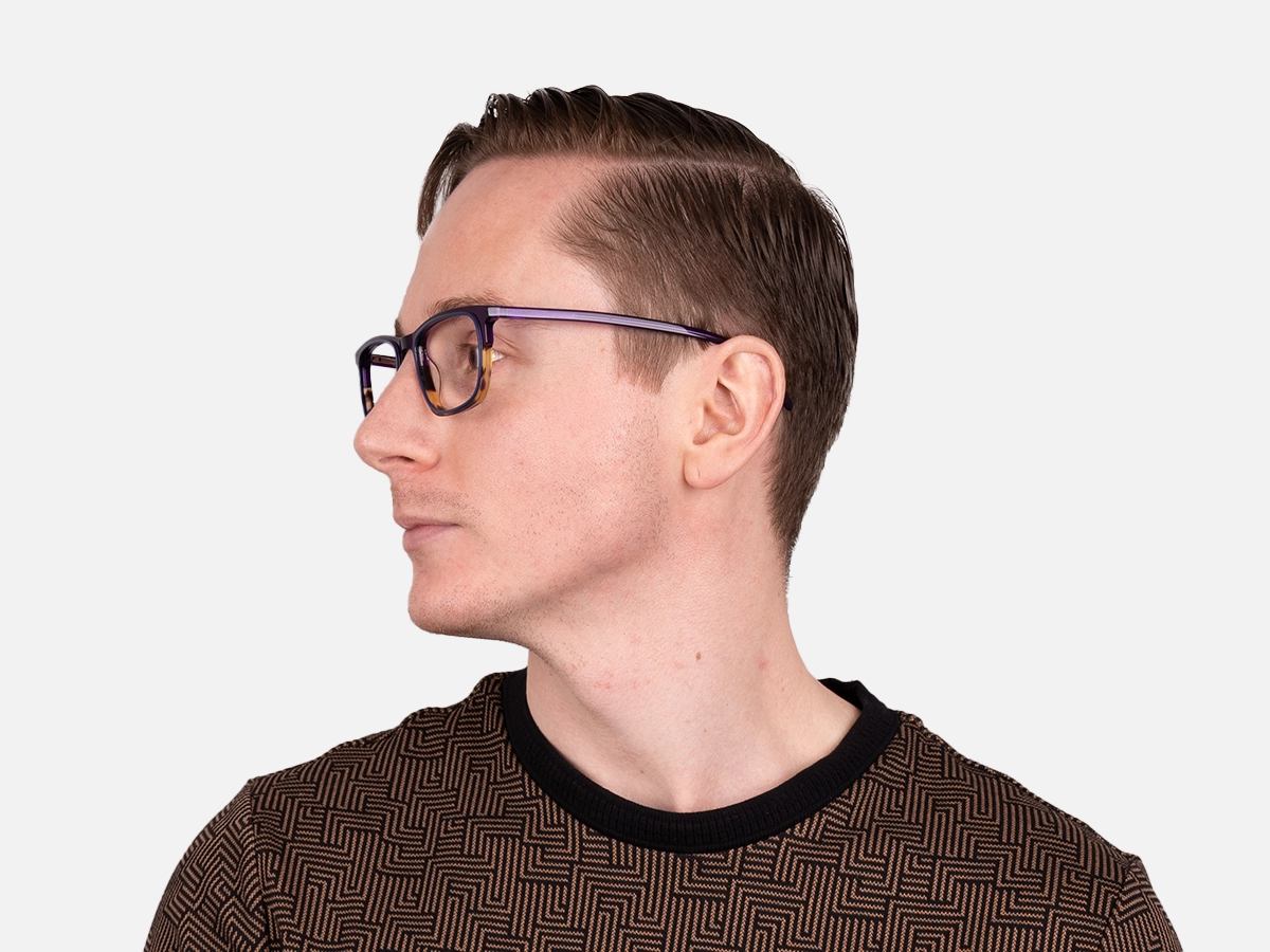 Purple Tortoise Shell Glasses-44