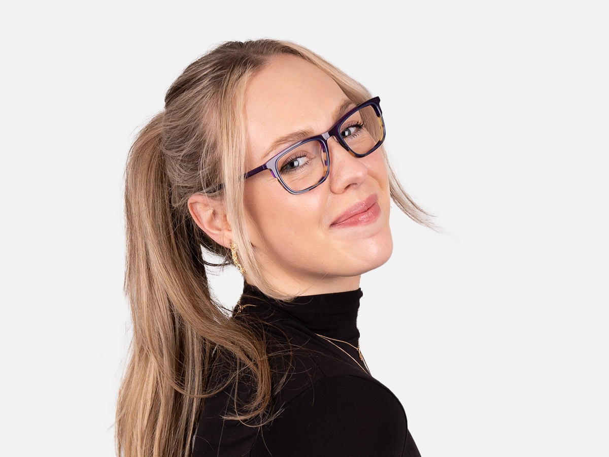Purple Tortoise Shell Glasses-53
