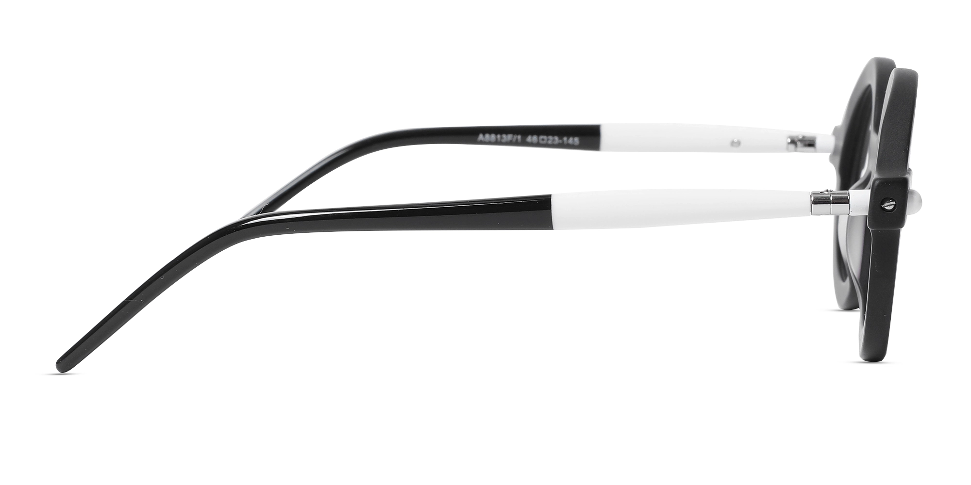 Matte Black Round Oval Glasses 4