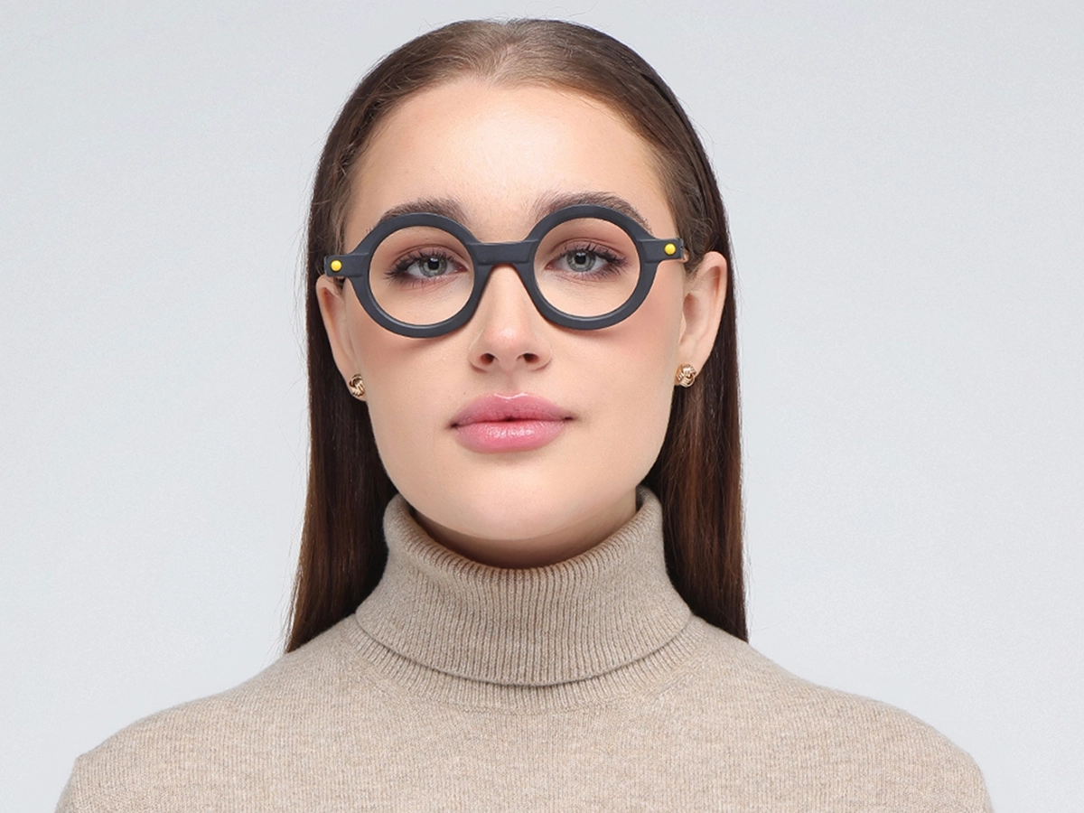 Black Oval Glasses 51