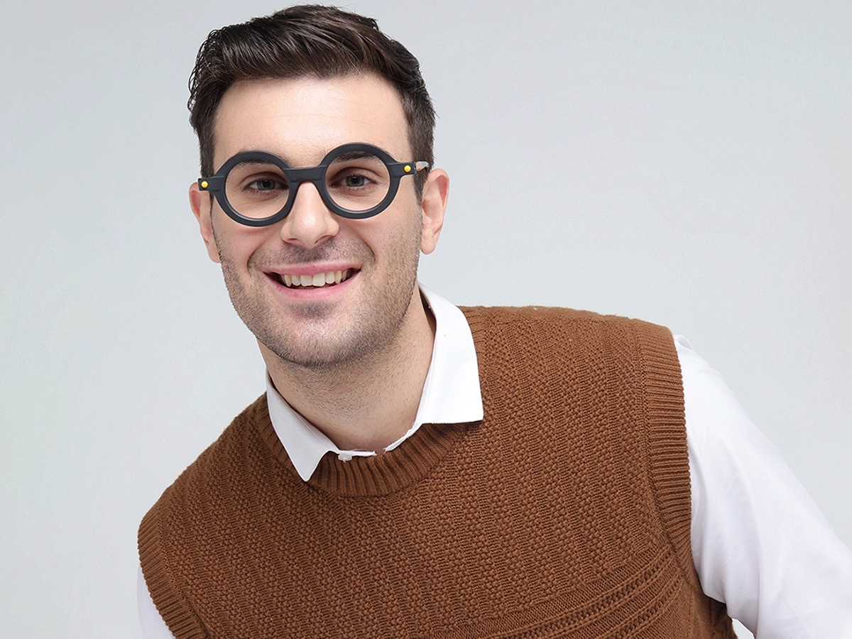 Black Oval Glasses 41
