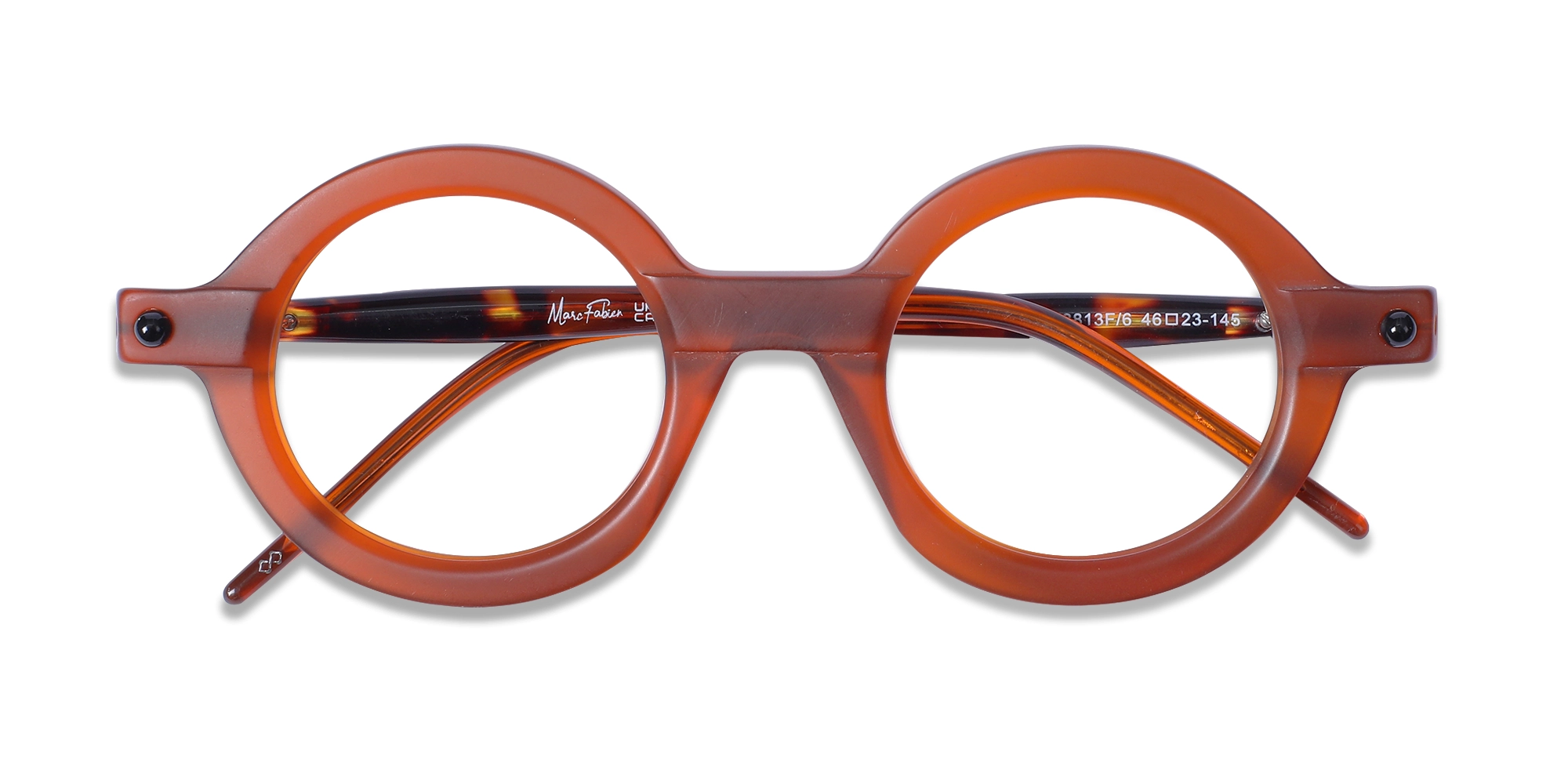 Chestnut Brown Round Oval Glasses 6