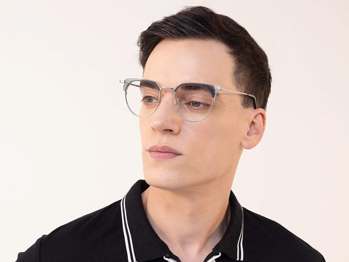 Silver Browline Glasses 43