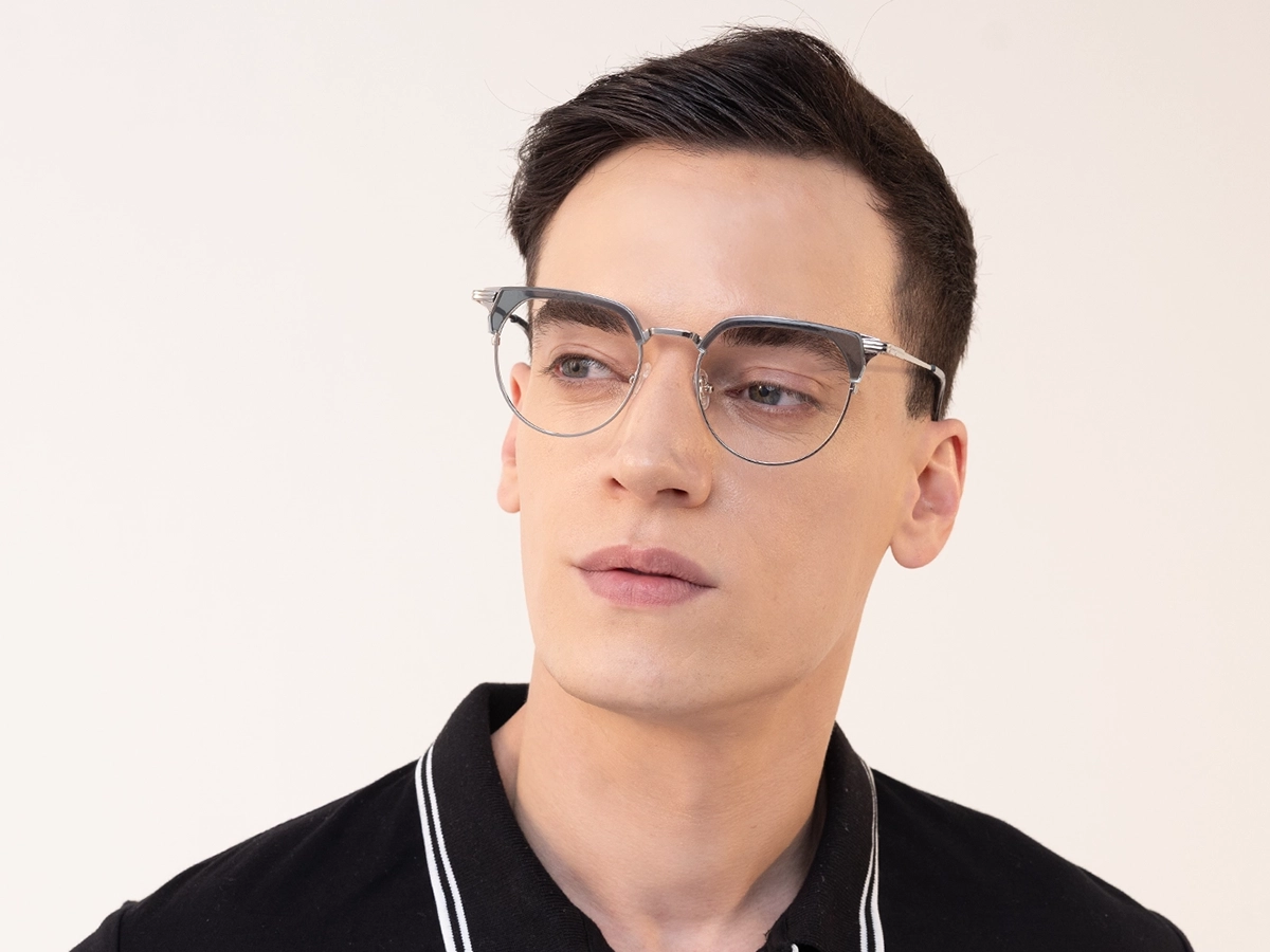 Silver Browline Glasses 41