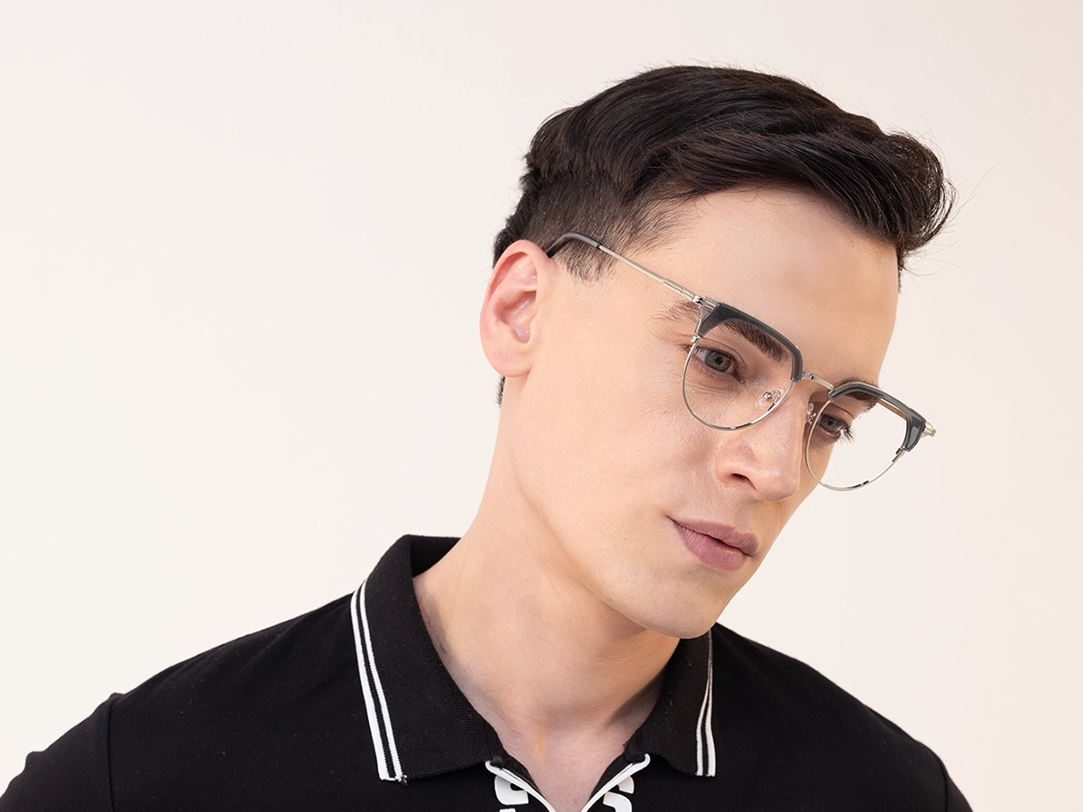 Silver Browline Glasses 42