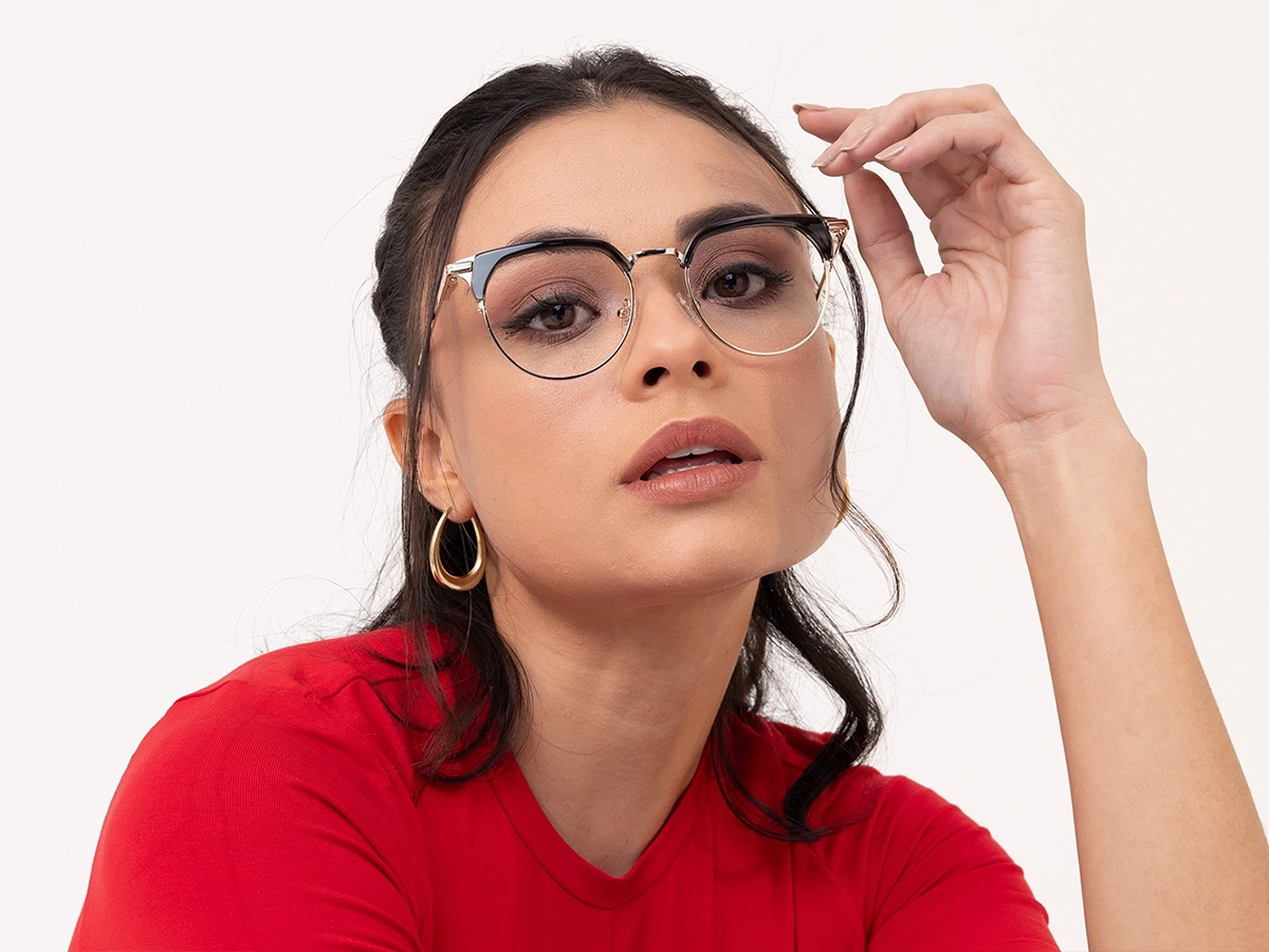 Smoke Grey & Gold Glasses 52