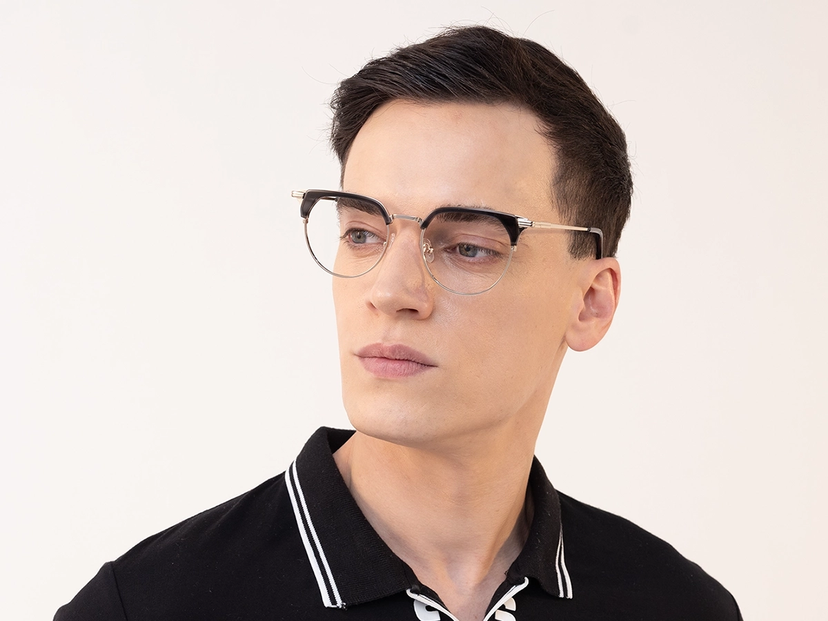 Smoke Grey & Gold Glasses 43