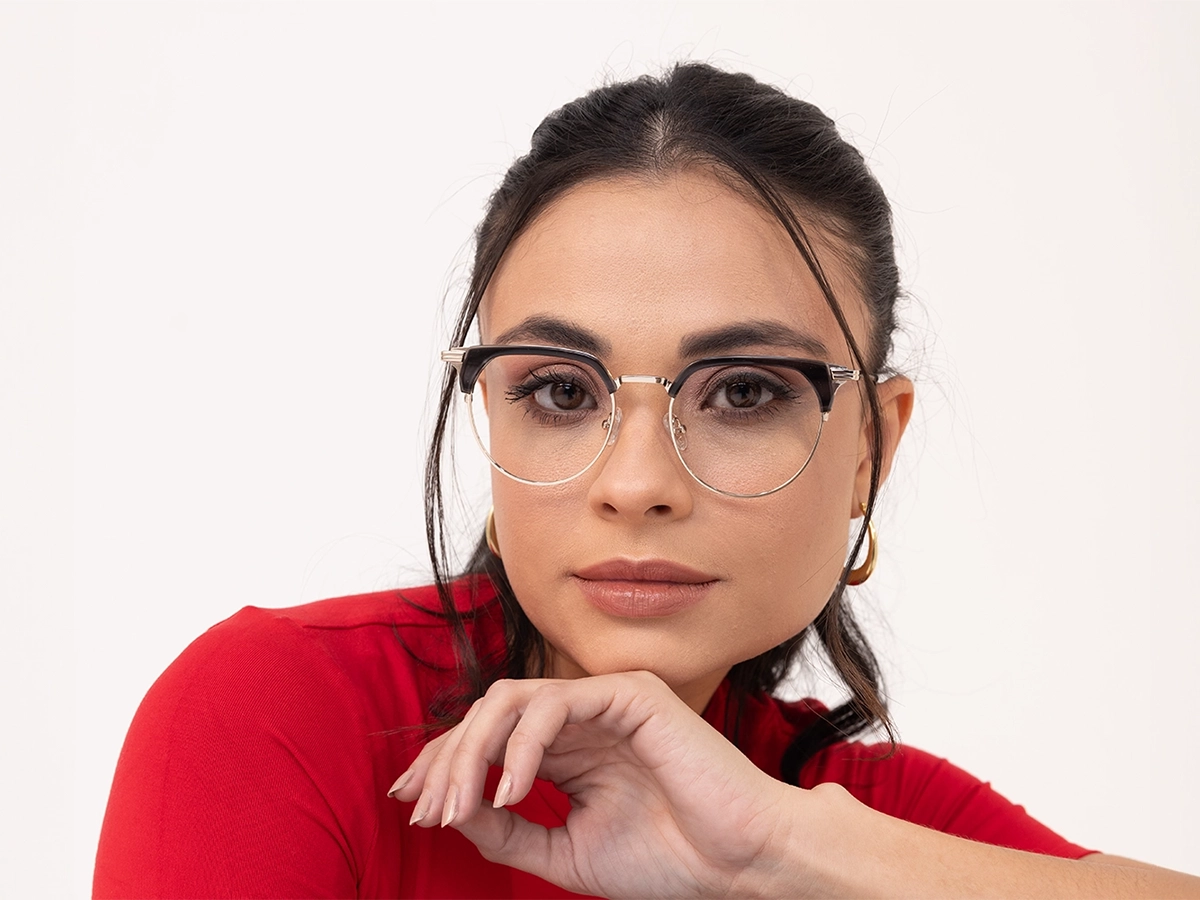 Smoke Grey & Gold Glasses 53