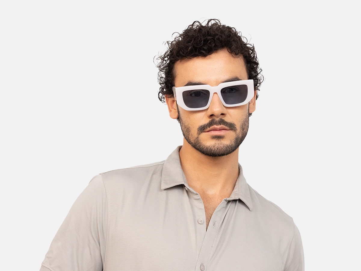 White Rectangle Sunglasses-41