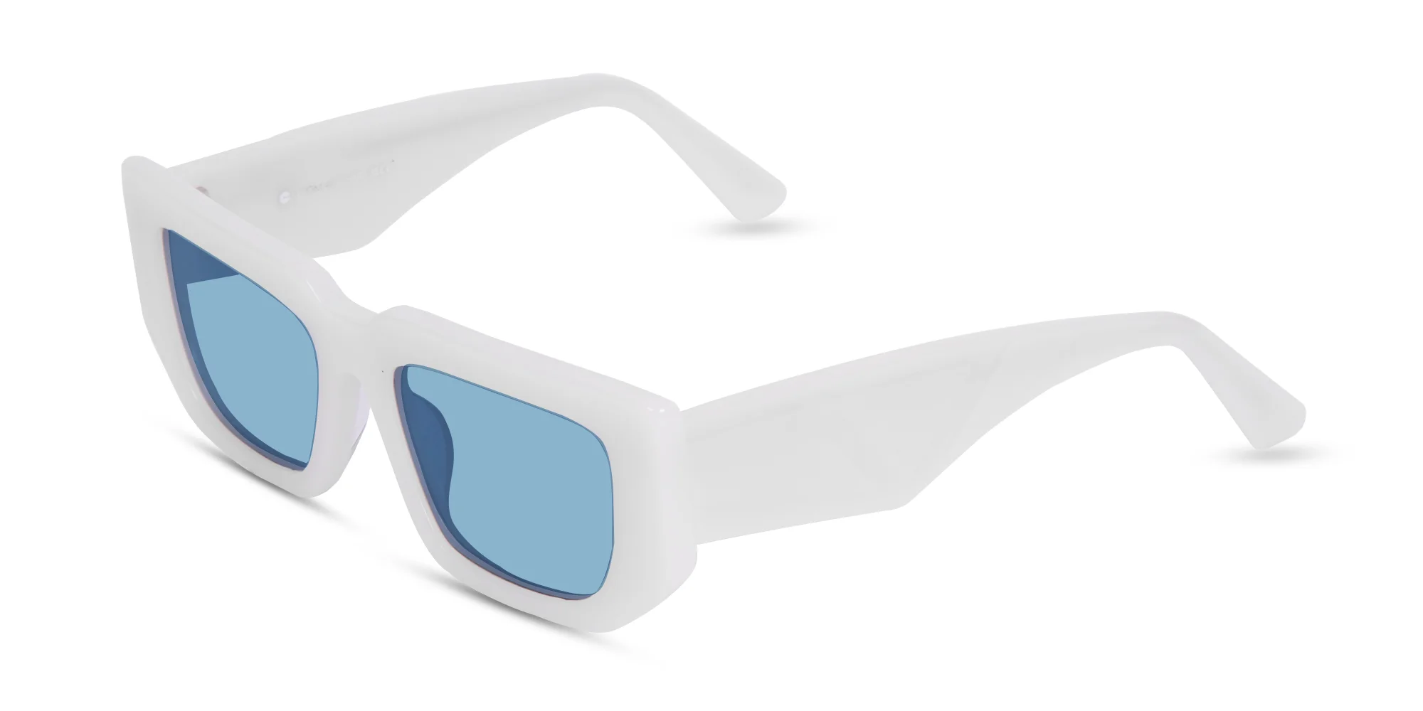 White Rectangle Sunglasses-3