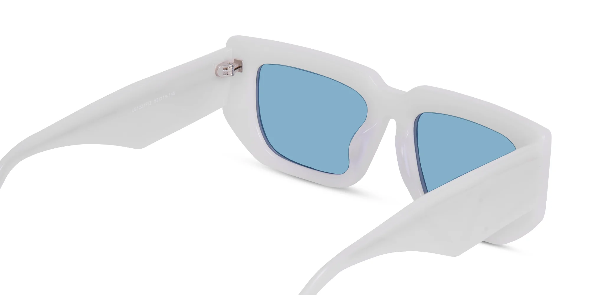 White Rectangle Sunglasses-5
