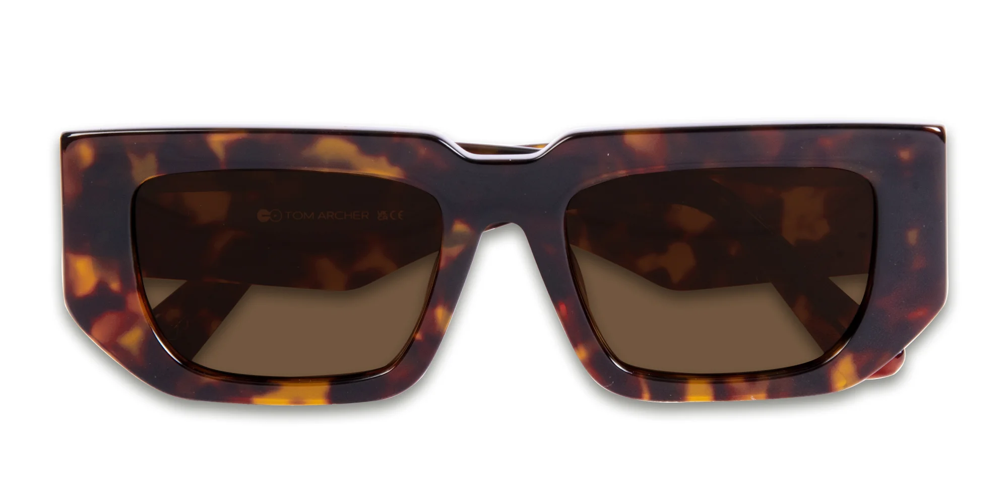 Tortoiseshell Rectangle Sunglasses-6