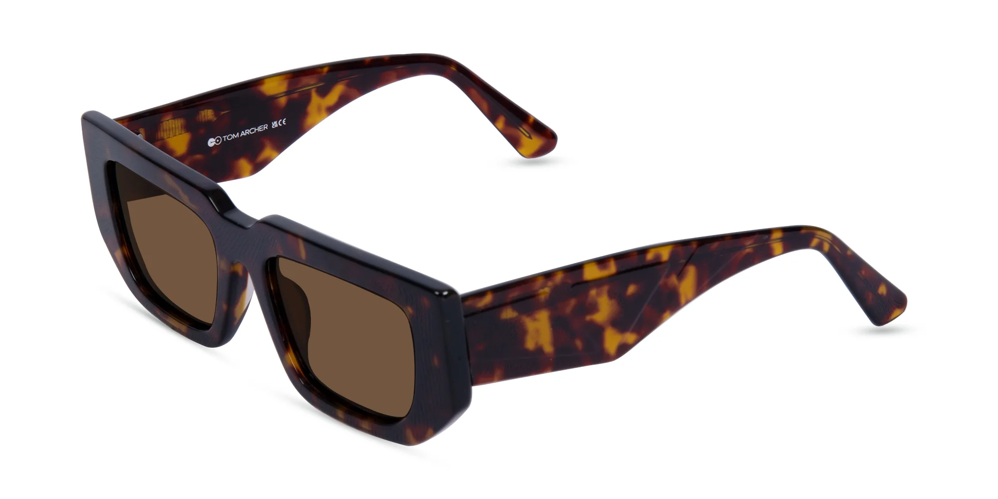Tortoiseshell Rectangle Sunglasses-3