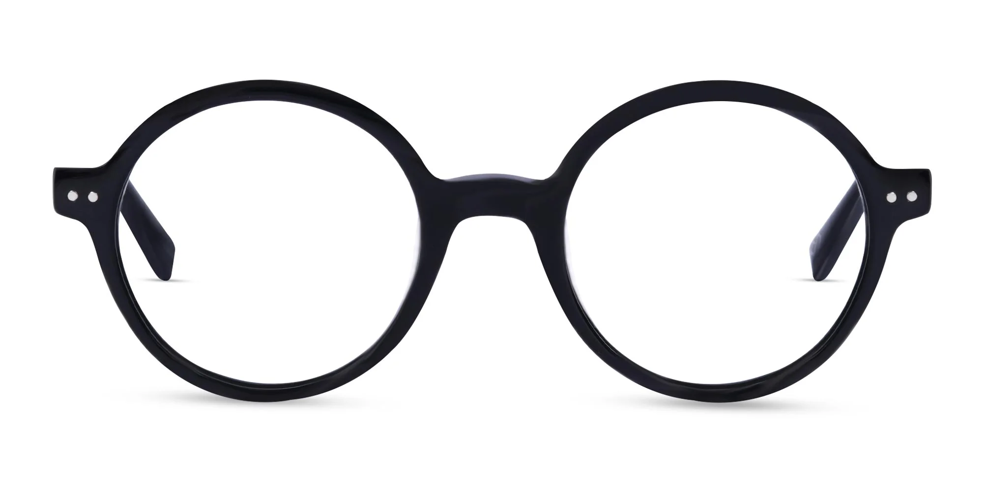 Black Round Acetate Glasses-1
