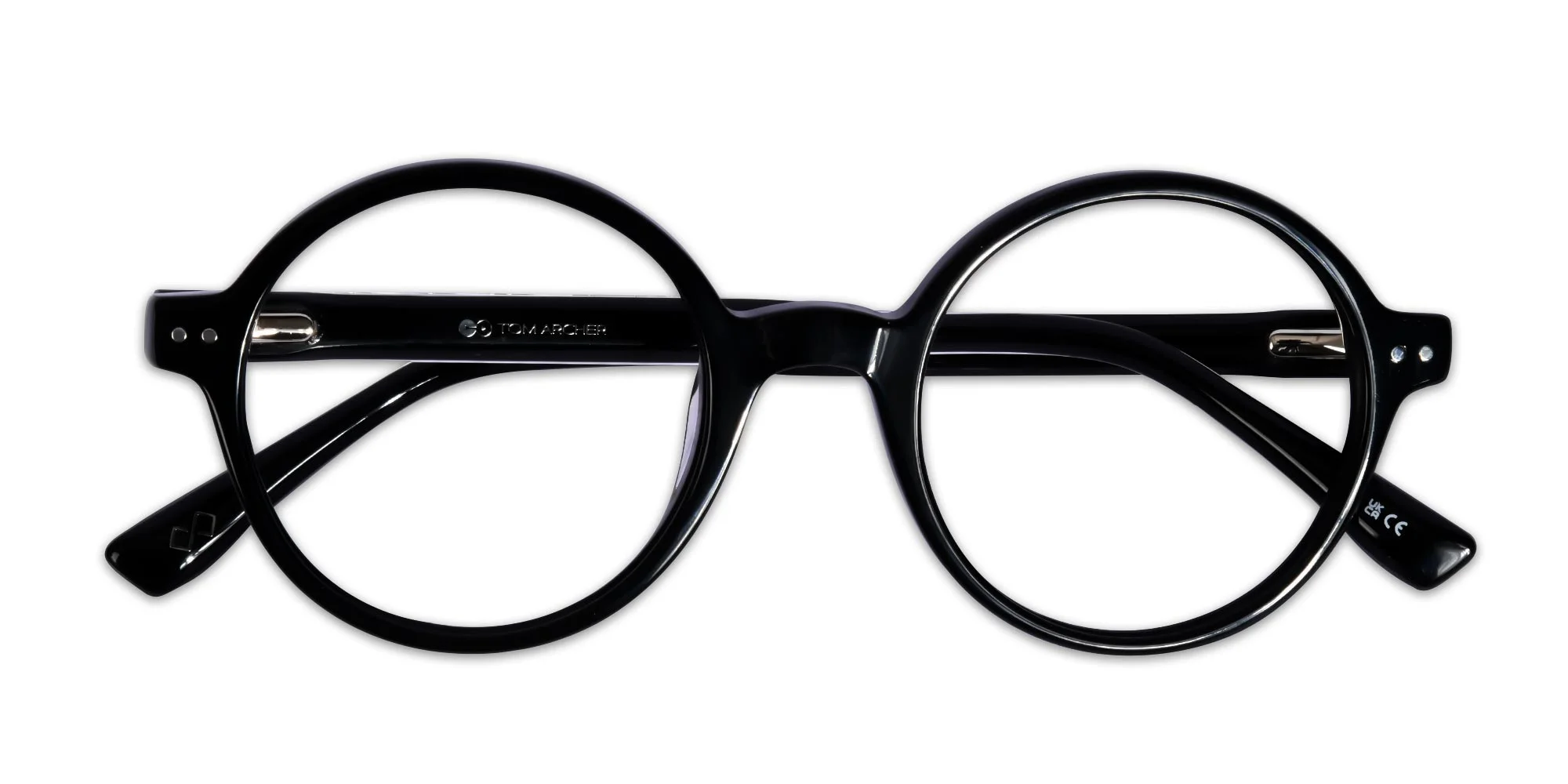 Black Round Acetate Glasses-6