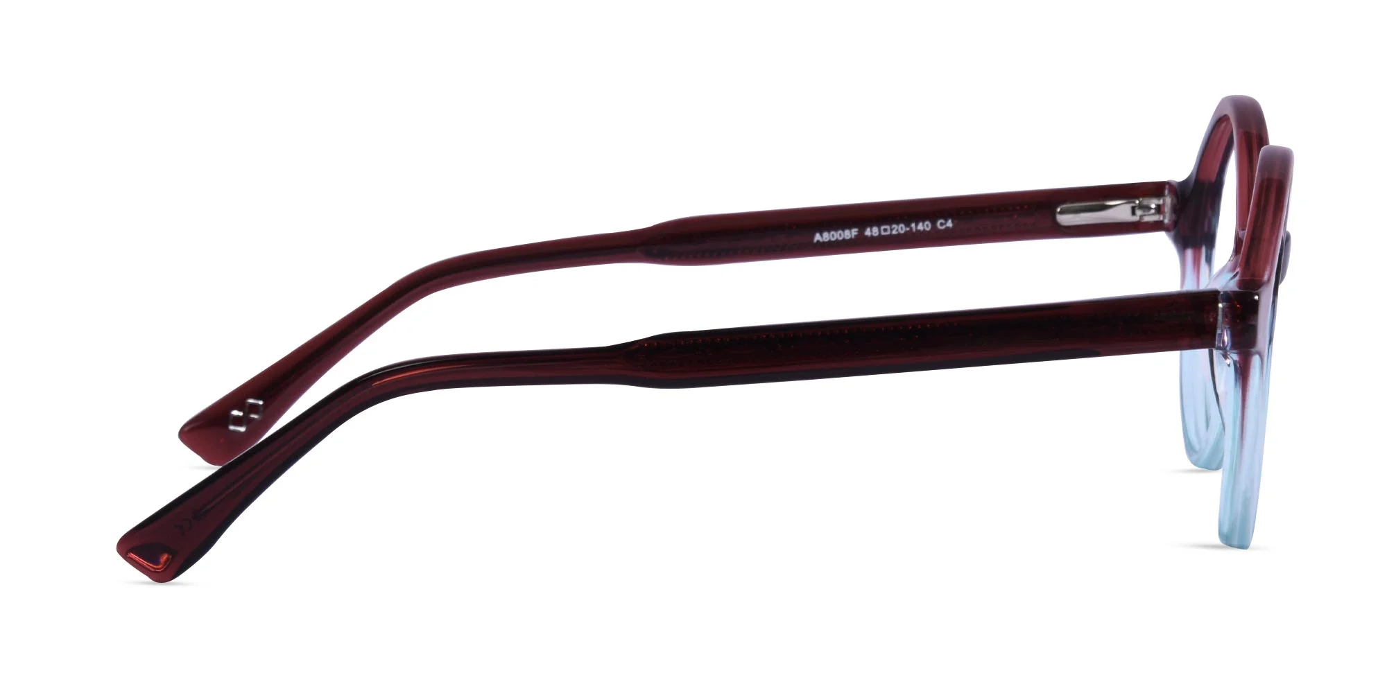 Crystal Brown and Blue Round Glasses-4