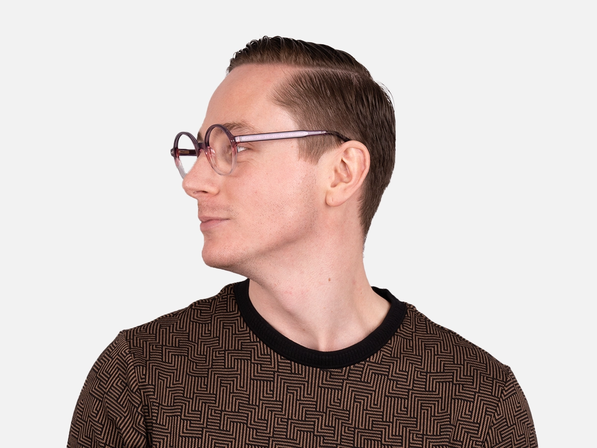 Purple Round Glasses-42