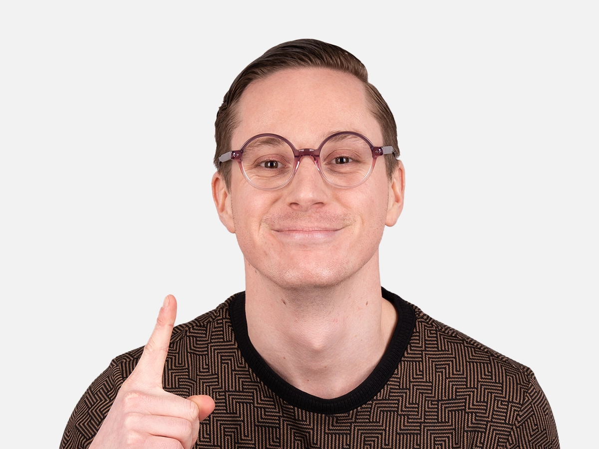 Purple Round Glasses-41