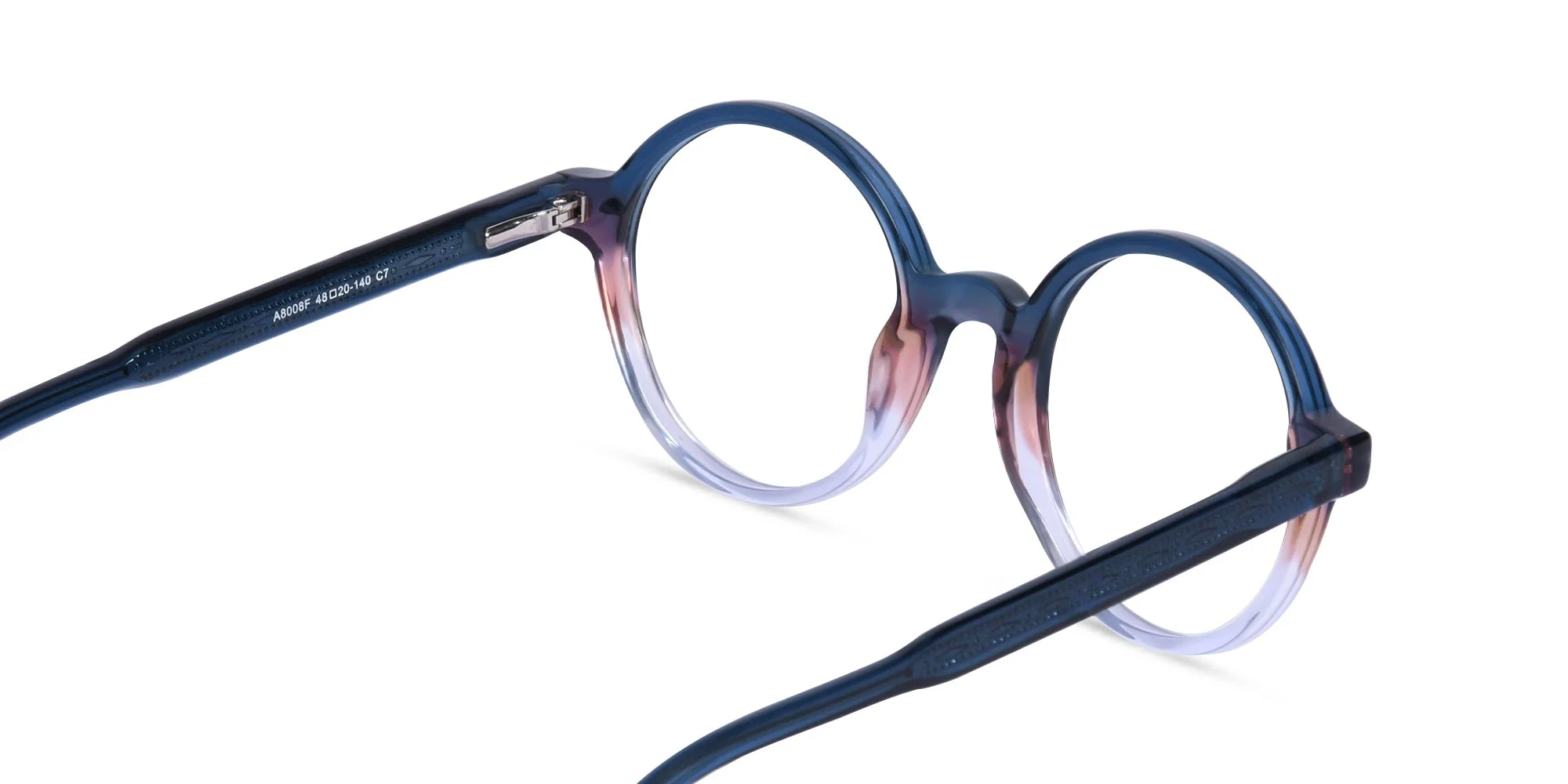 Blue Round Eyeglasses-5