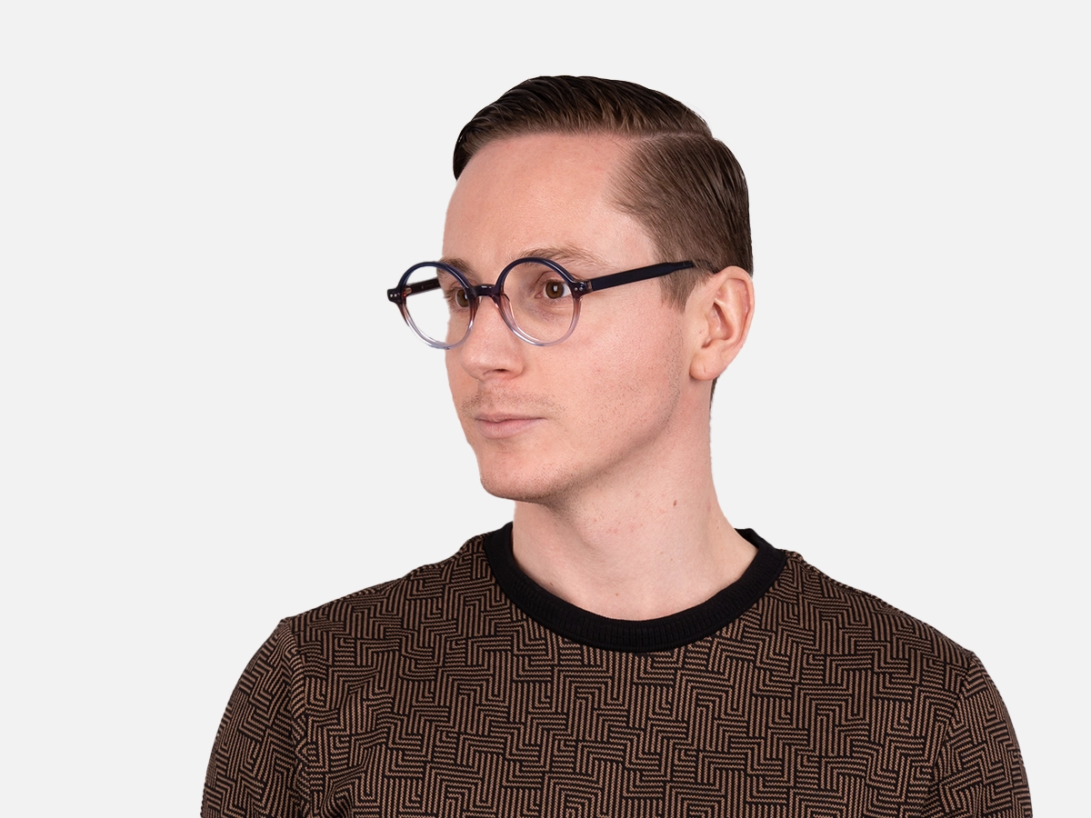 Blue Round Eyeglasses-41