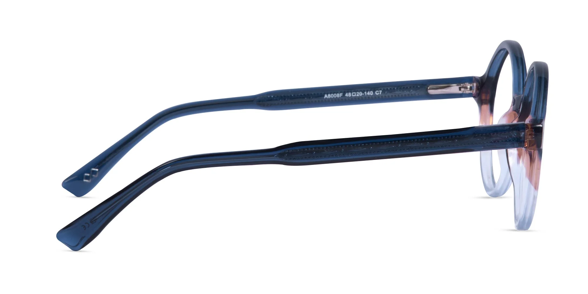 Blue Round Eyeglasses-4