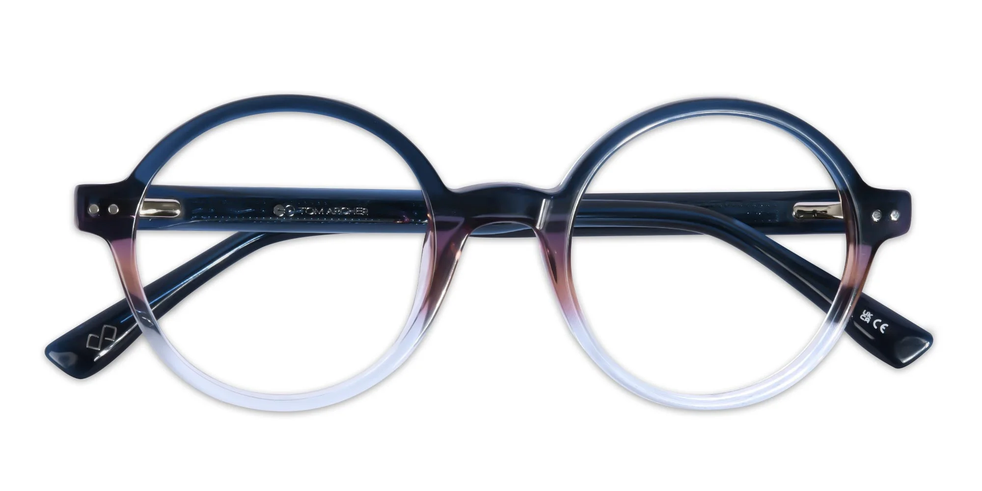 Blue Round Eyeglasses-6