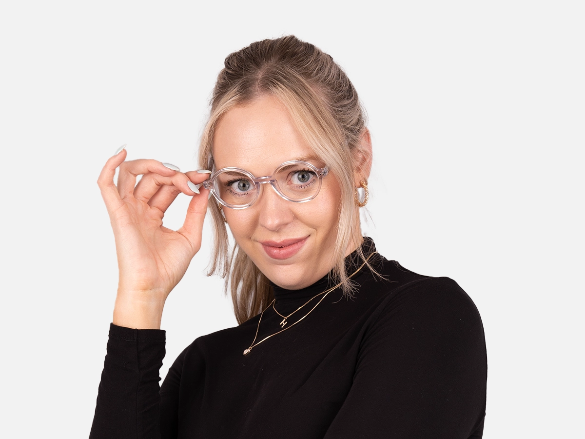 Transparent Round Eyeglasses- 52