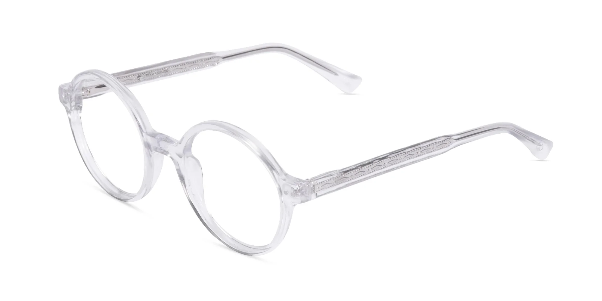 Transparent Round Eyeglasses- 3