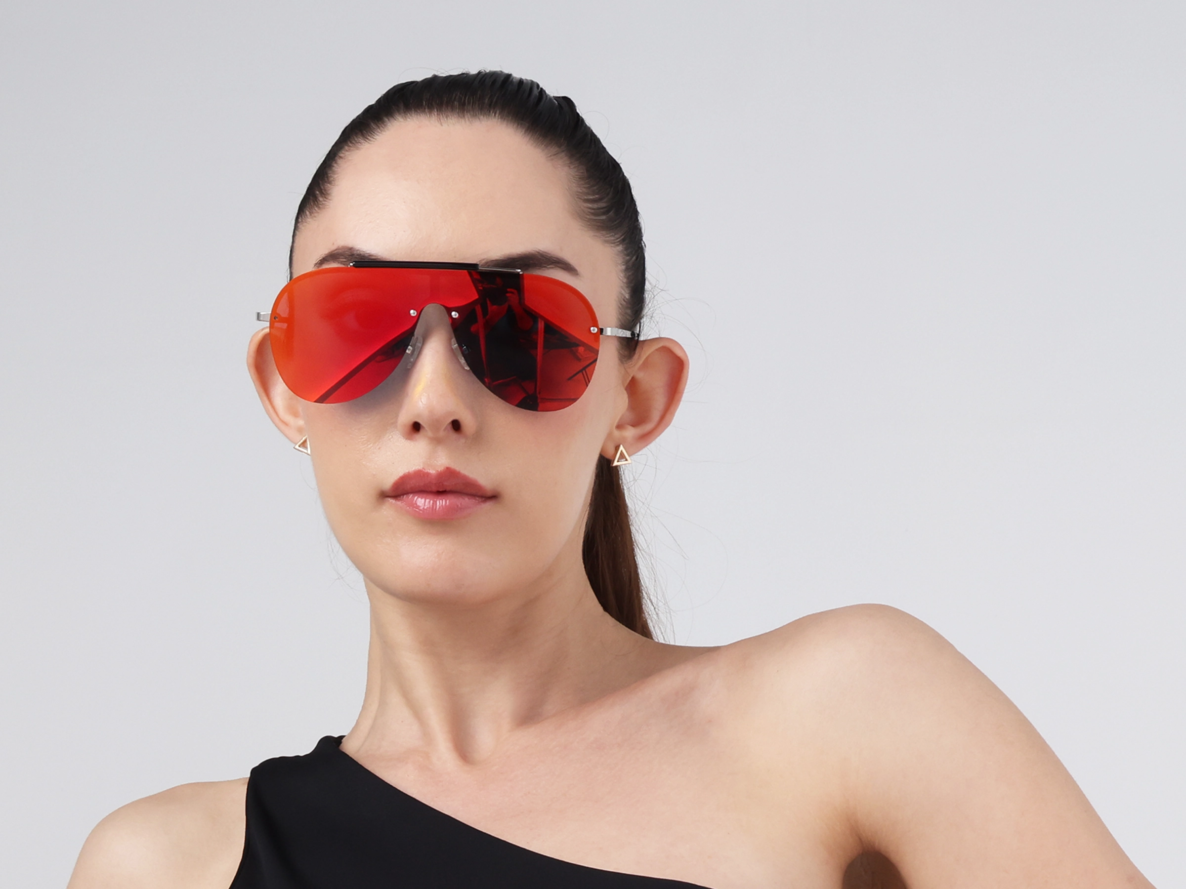 Pilot Red Mirrored Tint Sunglasses