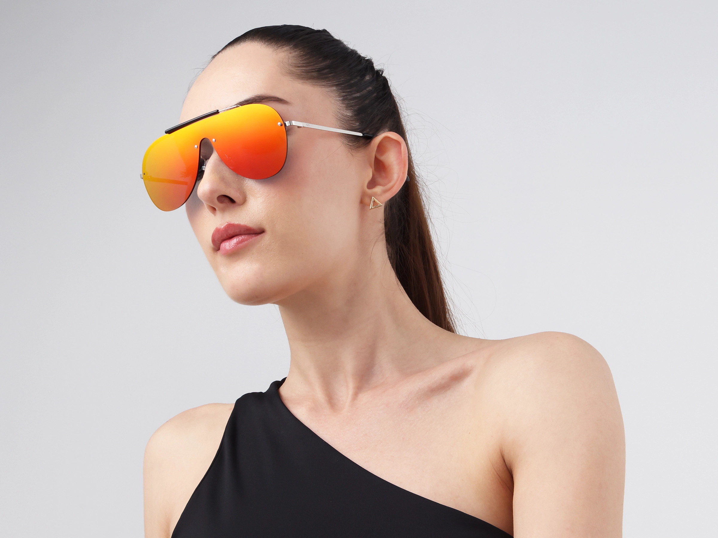 Pilot Red Mirrored Tint Sunglasses